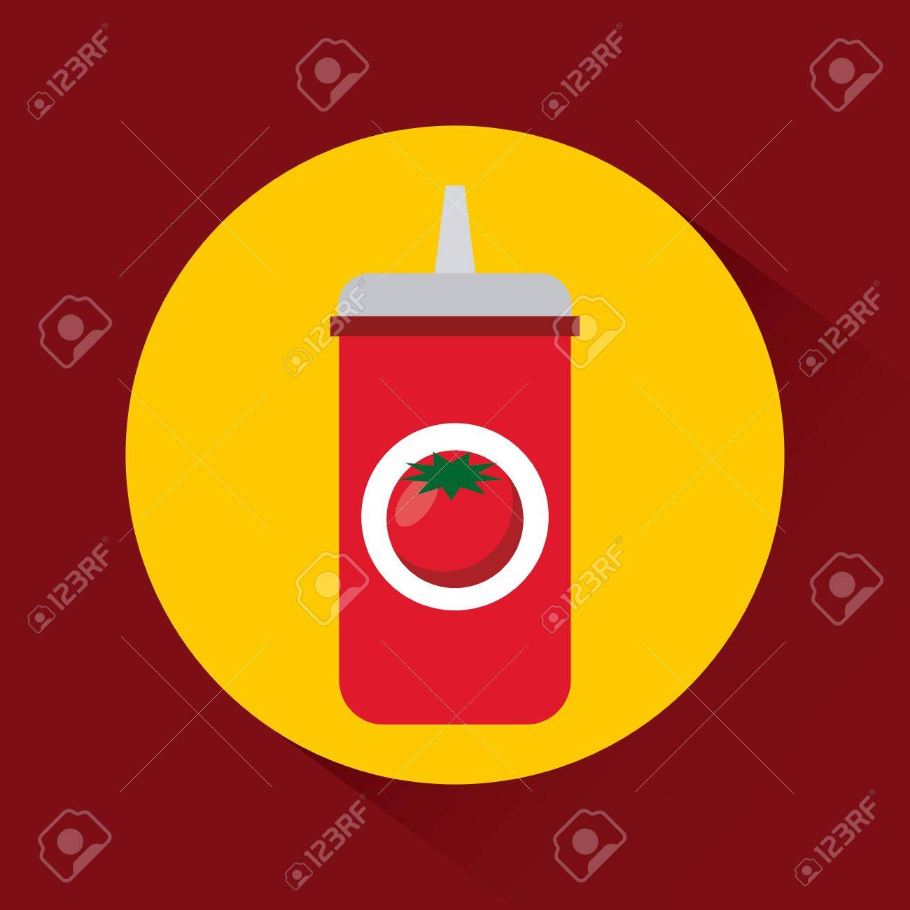 Download Tomato Sauce Bottle Icon Over Yellow Circle And Red Background Royalty Free Cliparts Vectors And Stock Illustration Image 67005765 Yellowimages Mockups