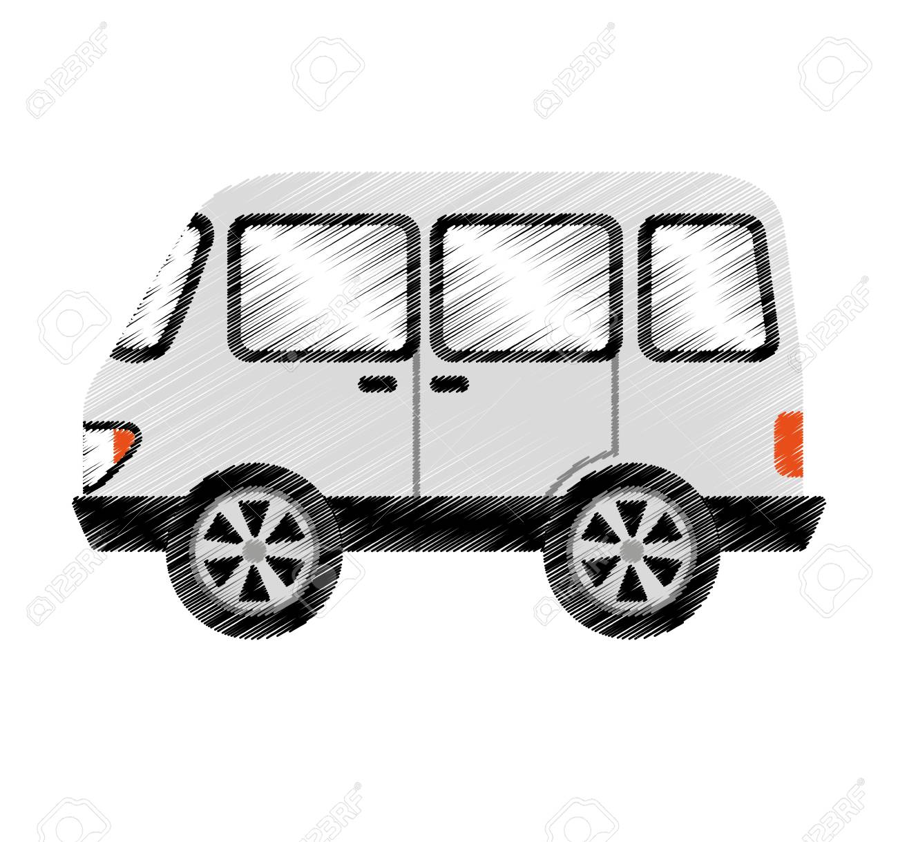 バンの車アイコン ベクトル イラスト デザインを分離しました のイラスト素材 ベクタ Image