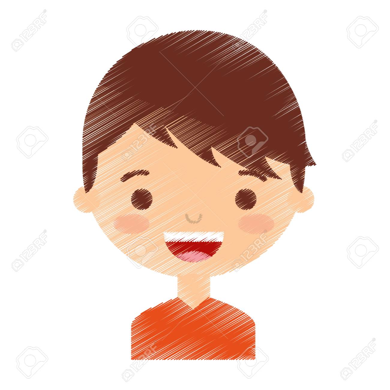 小さな男の子キャラクター アイコン ベクトル イラスト デザインのイラスト素材 ベクタ Image