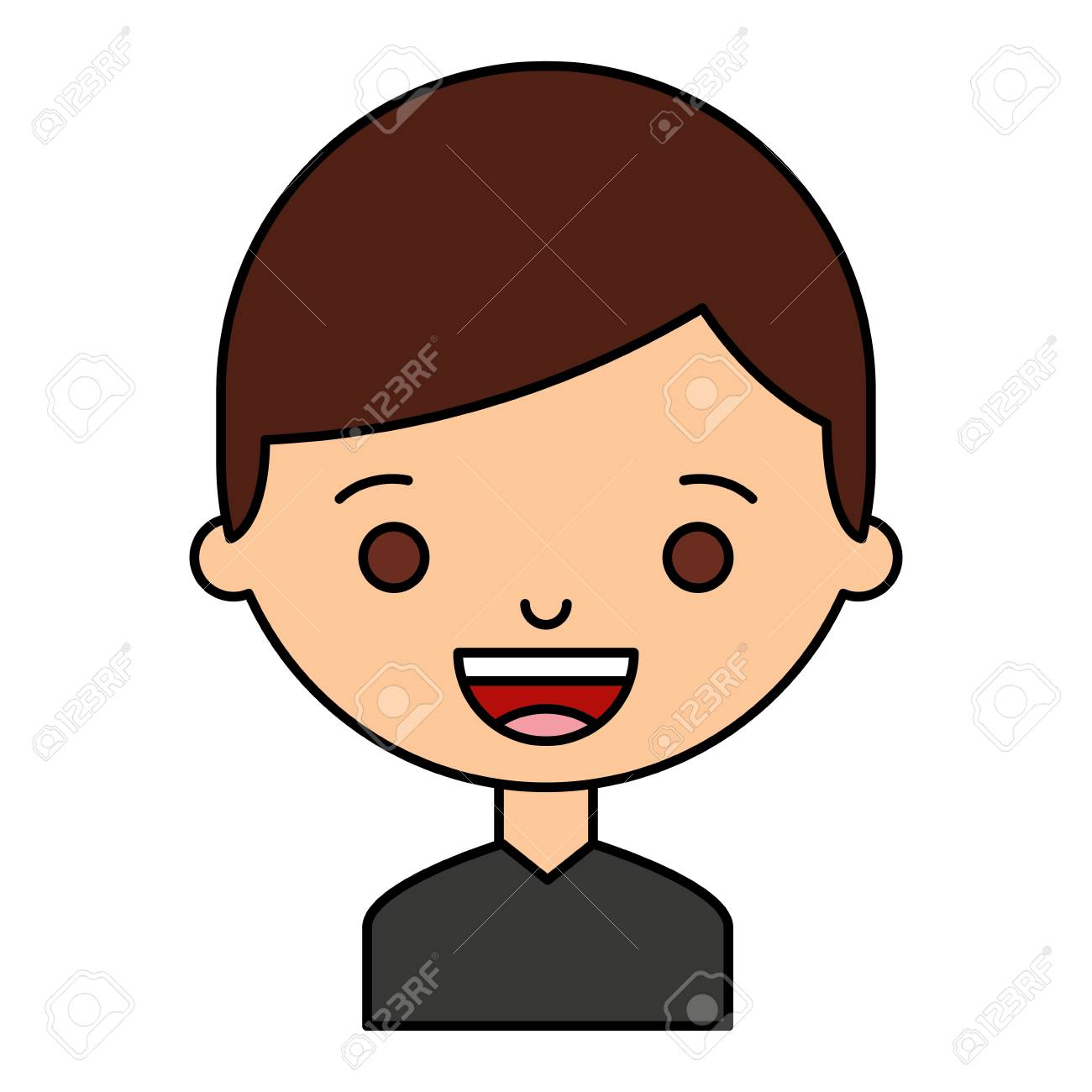 小さな男の子キャラクター アイコン ベクトル イラスト デザインのイラスト素材 ベクタ Image