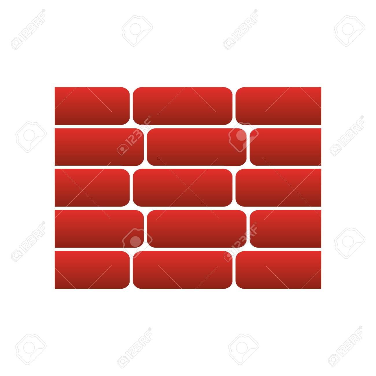 壁のレンガ分離アイコン ベクトル イラスト デザイン のイラスト素材 ベクタ Image