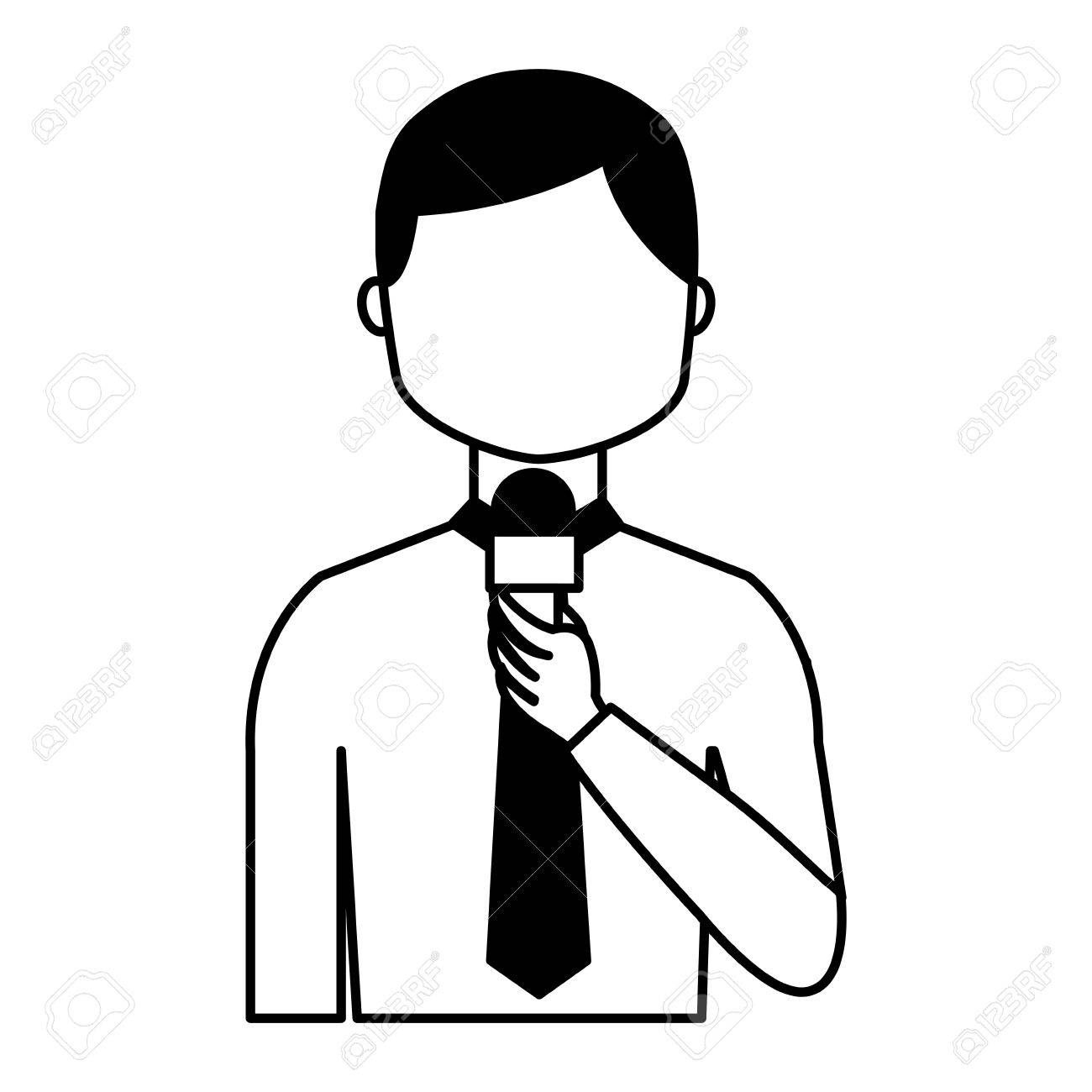 ニュース司会者アバター文字ベクトル イラスト デザインのイラスト素材 ベクタ Image