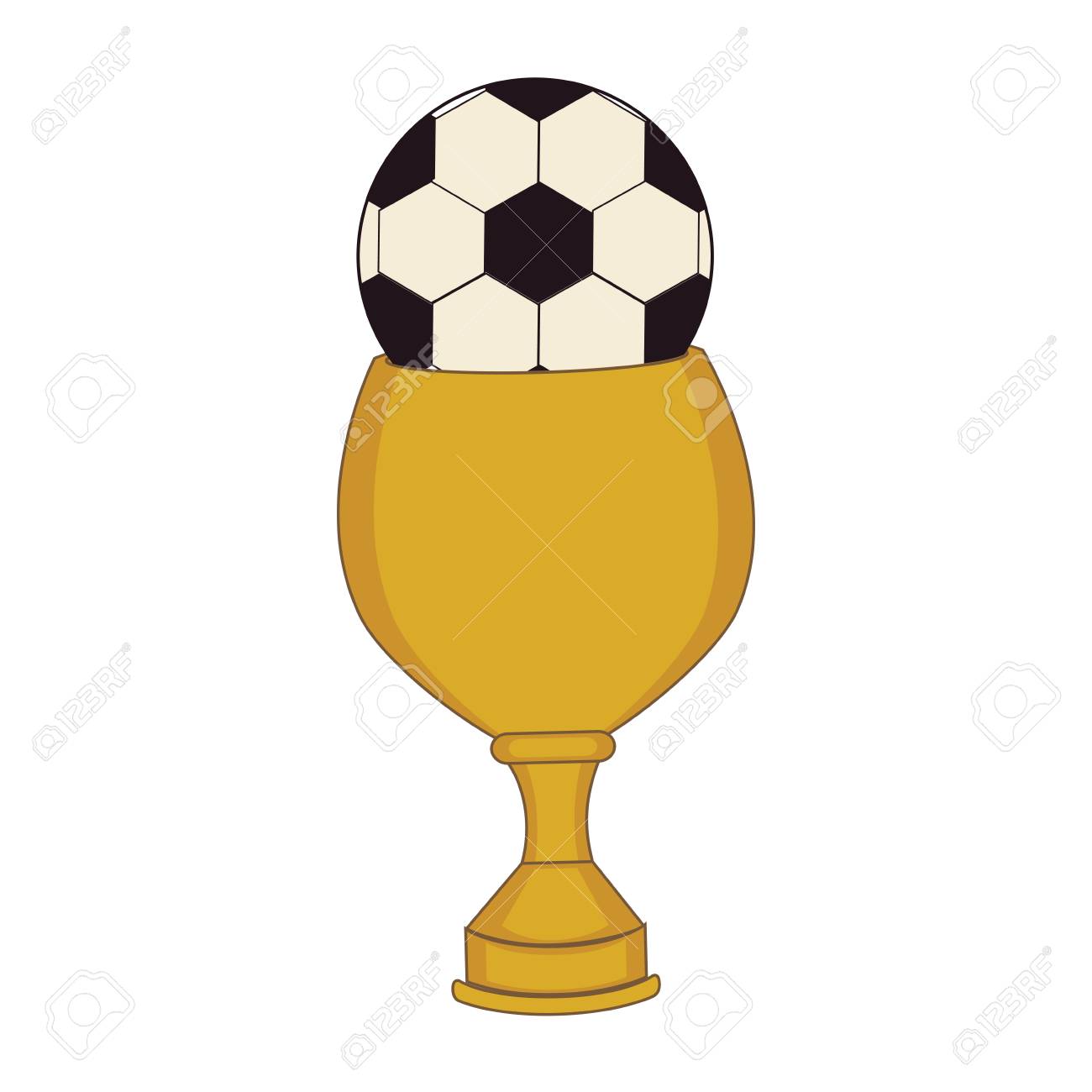 バルーン サッカー トロフィー受賞分離アイコン ベクトル イラスト デザインのイラスト素材 ベクタ Image