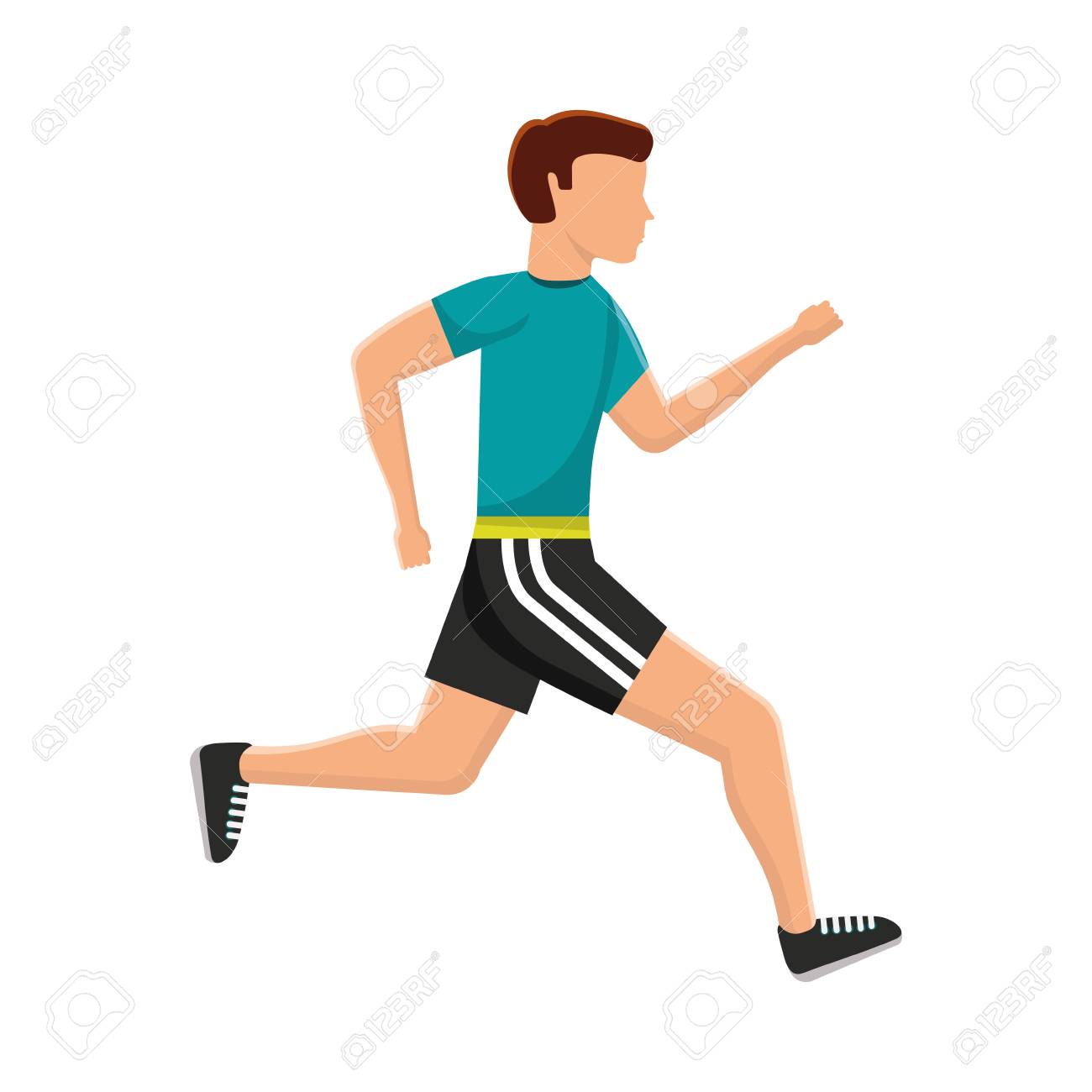 athlete man avatar fitness vector illustration design royalty free