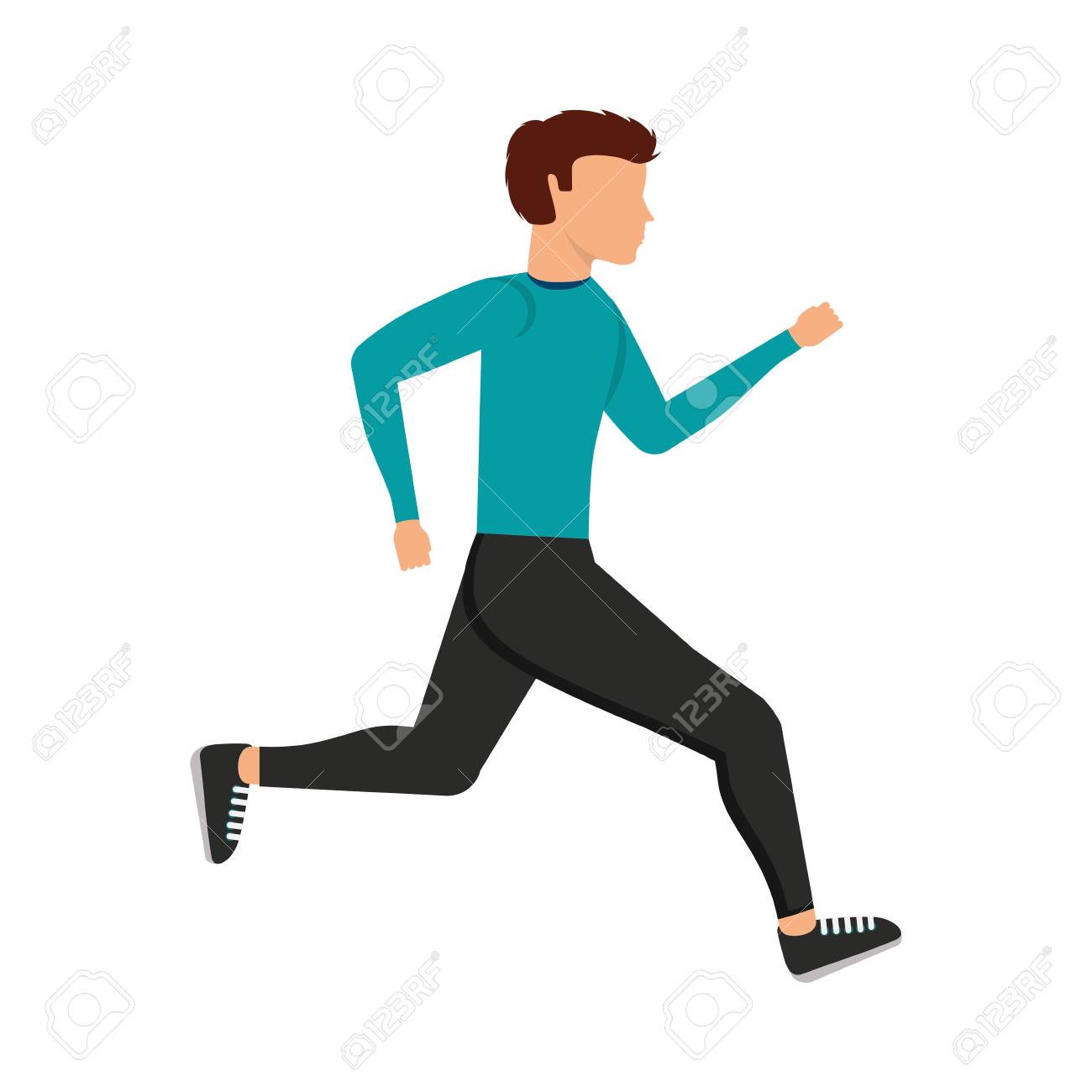 athlete man avatar fitness vector illustration design royalty free