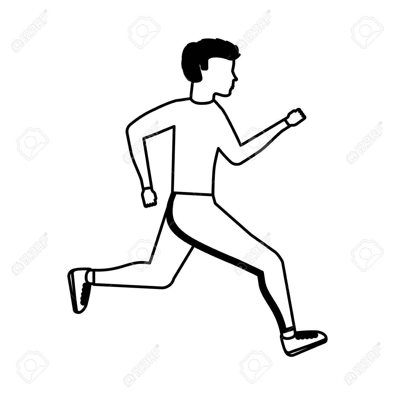 athlete man avatar fitness vector illustration design royalty free