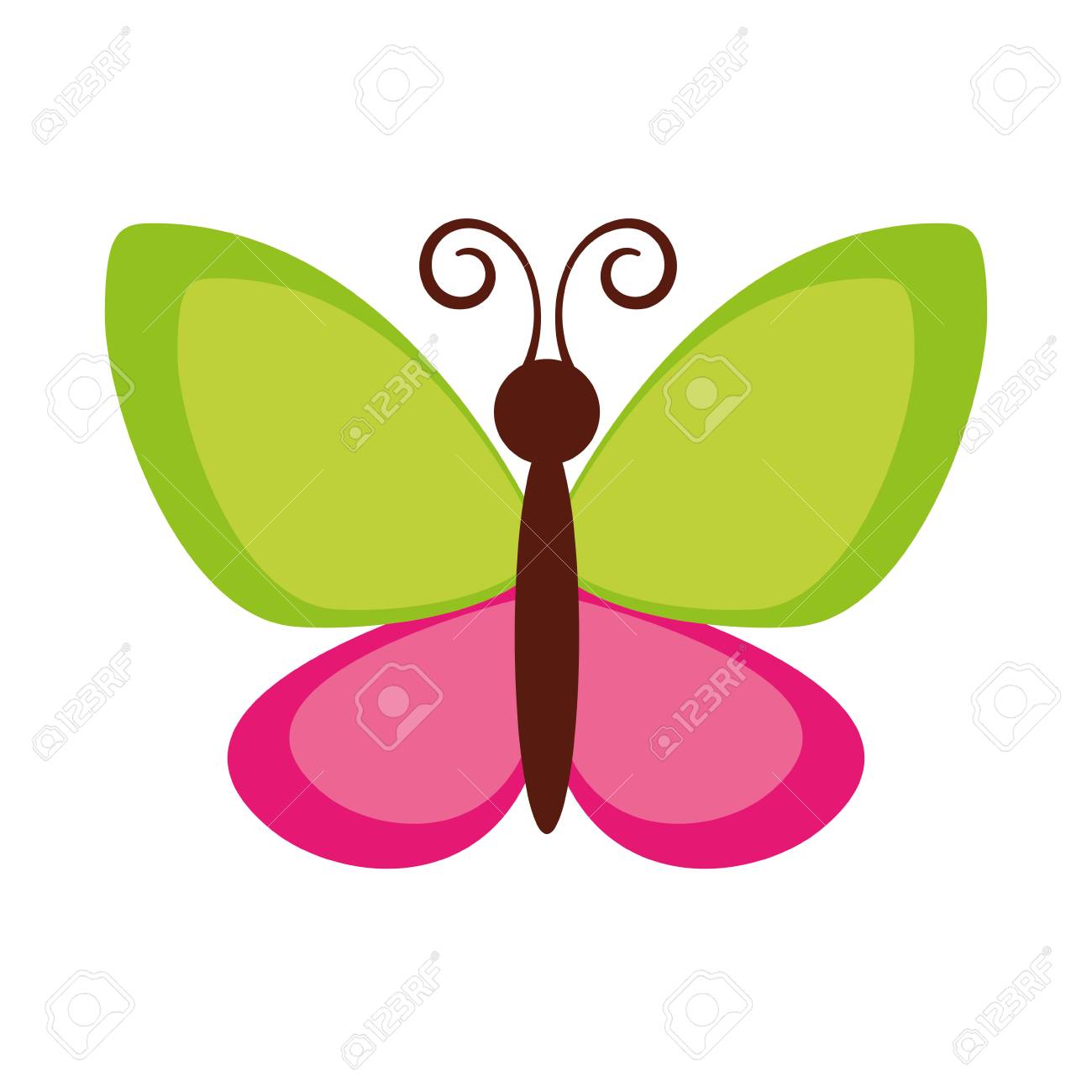 Cute Butterfly Flying Icon Vector Illustration Design Royalty Free ...