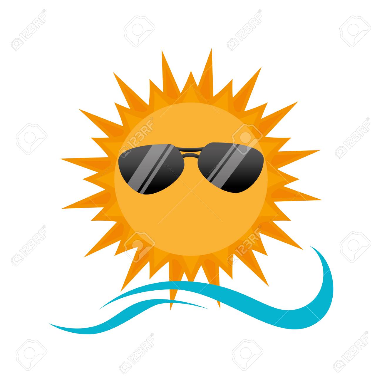 夏太陽文字アイコン ベクトル イラスト デザイン のイラスト素材 ベクタ Image