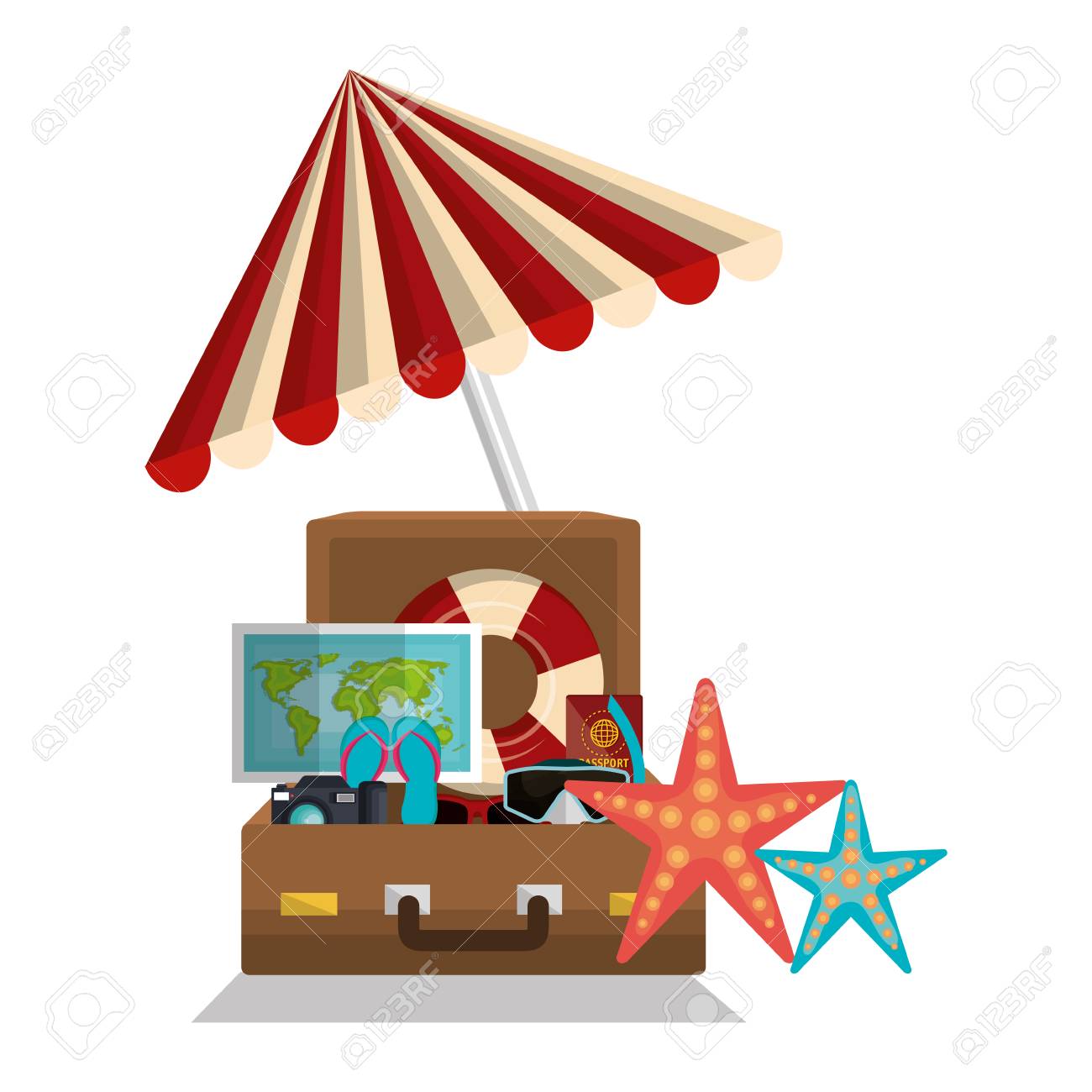 夏季休暇休日のアイコン ベクトル イラスト デザインのイラスト素材 ベクタ Image 72505672