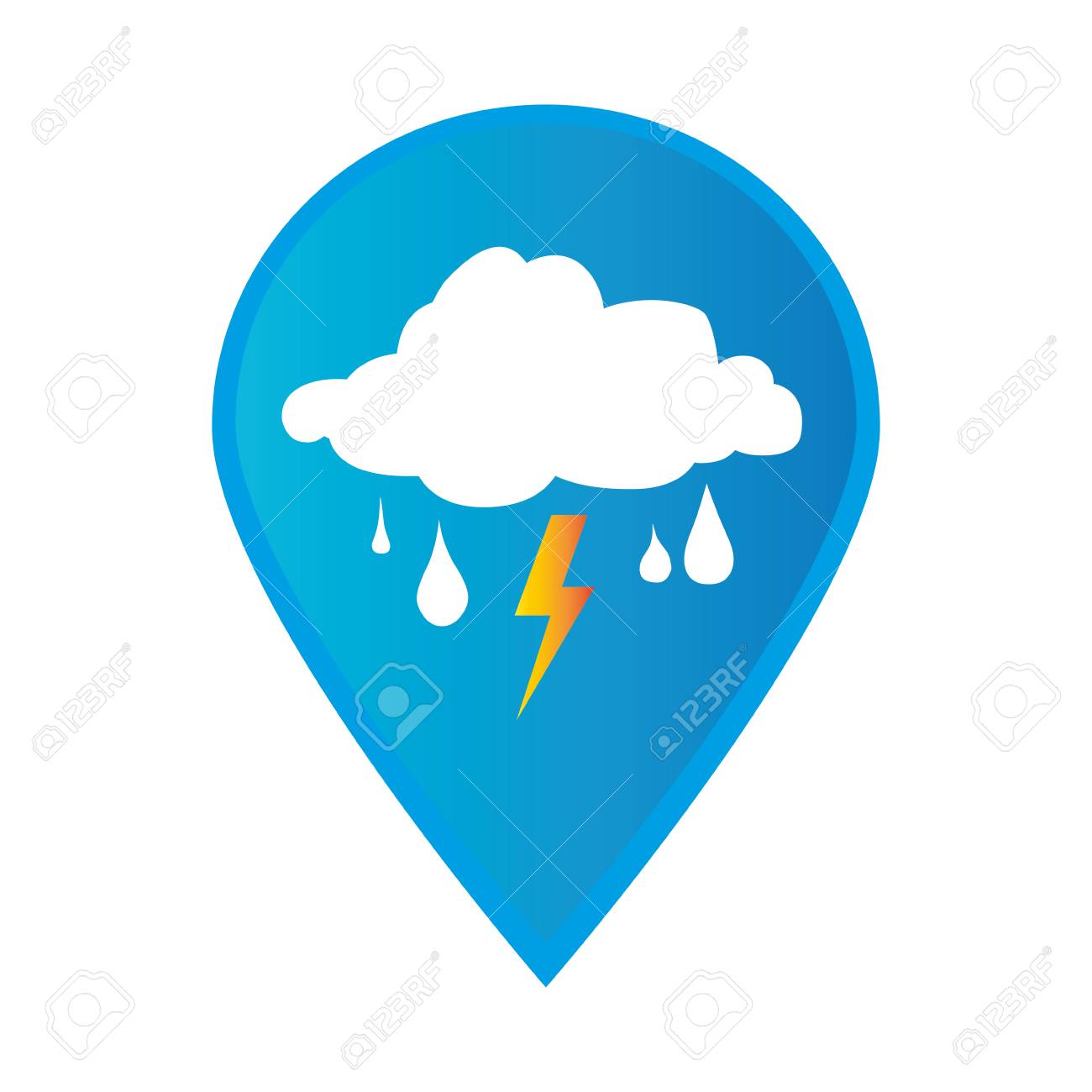 雨嵐の天気アイコン ベクトル イラスト アイコン ポインター Gps をマークします のイラスト素材 ベクタ Image 雨嵐の天気アイコン ベクトル イラスト アイコン ポインター Gps をマークします のイラスト素材 ベクタ Image