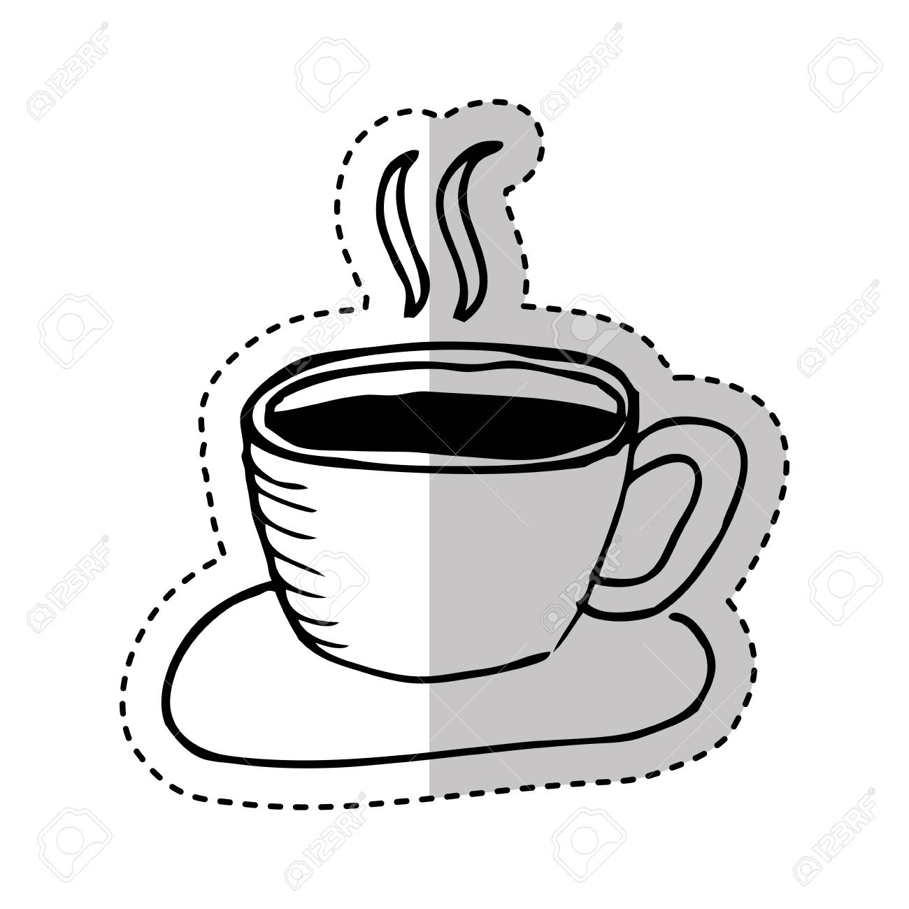 コーヒー カップのアイコン ベクトル イラスト デザインを描く のイラスト素材 ベクタ Image