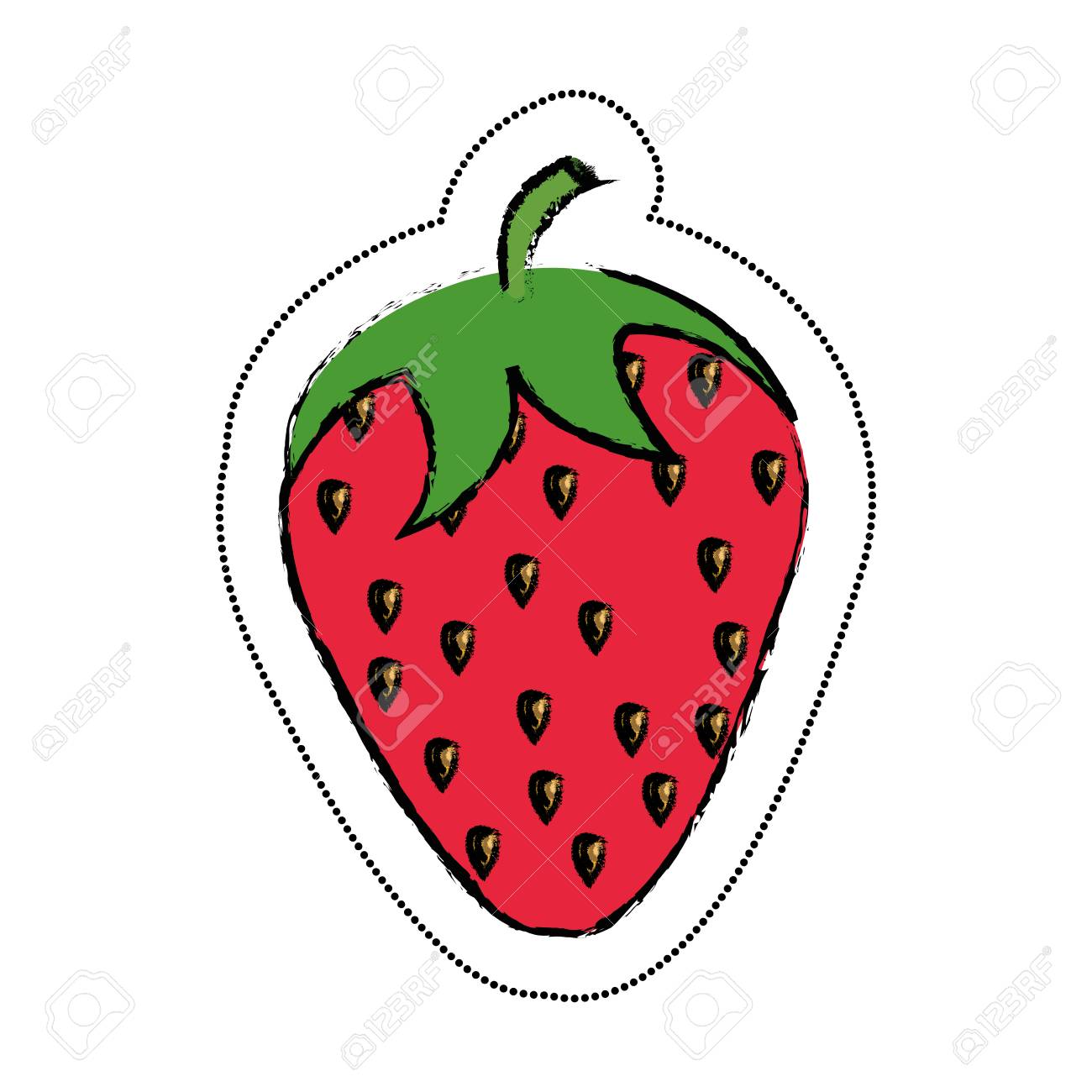 新鮮なイチゴの分離アイコン ベクトル イラスト デザインのイラスト素材 ベクタ Image