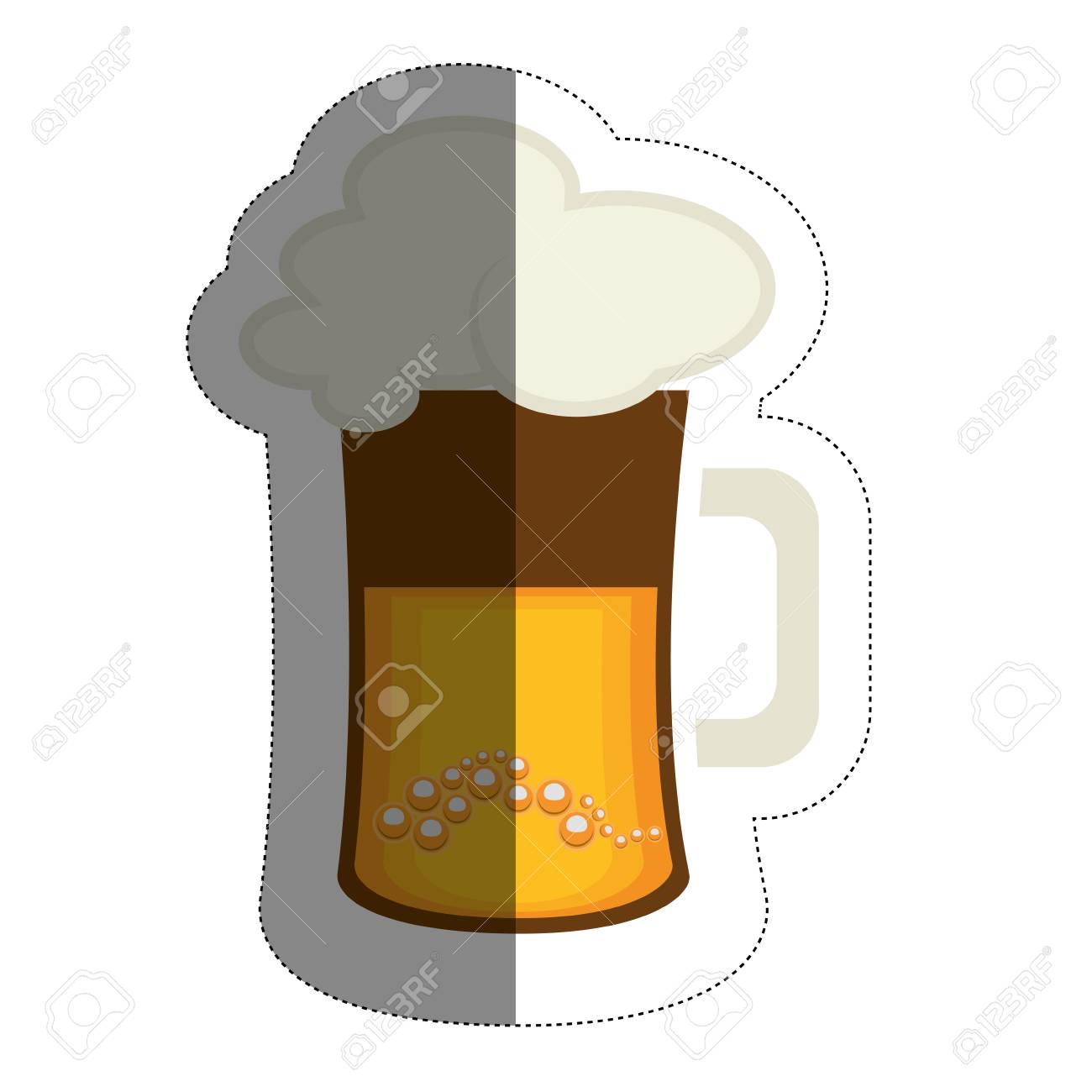 beer jar icon over white background colorful design vector