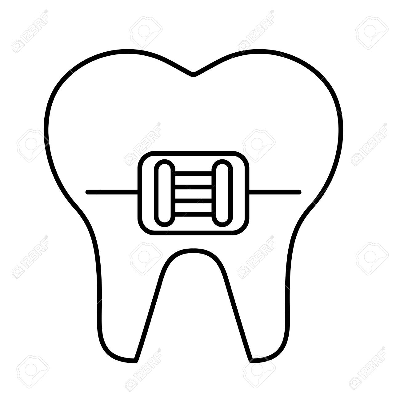 歯の矯正ブラケット分離アイコン ベクトル イラスト デザインと のイラスト素材 ベクタ Image 歯の矯正ブラケット分離アイコン ベクトル イラスト デザインと のイラスト素材 ベクタ Image