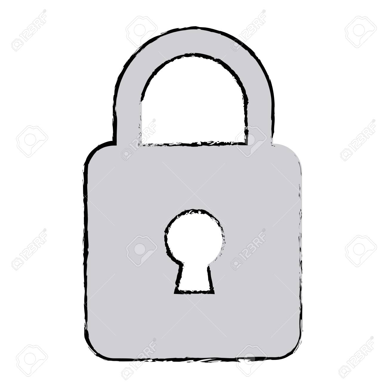 安全な南京錠アイコン ベクトル イラスト デザインを分離しました のイラスト素材 ベクタ Image