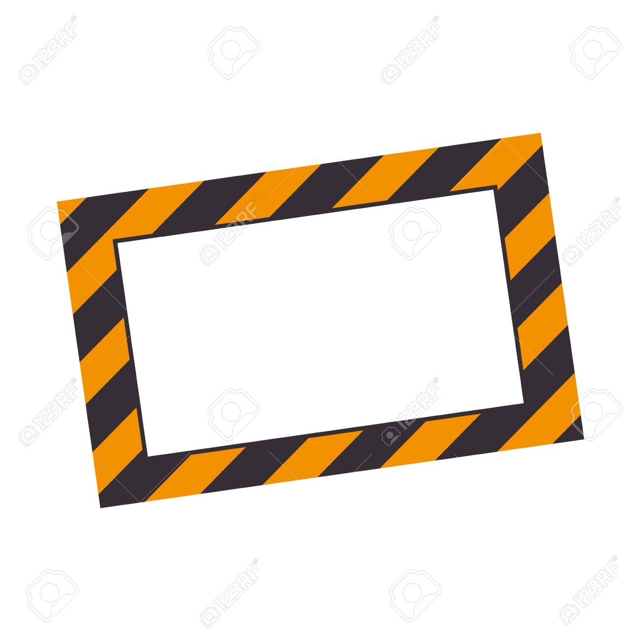illustration of a blank construction information label icon vector