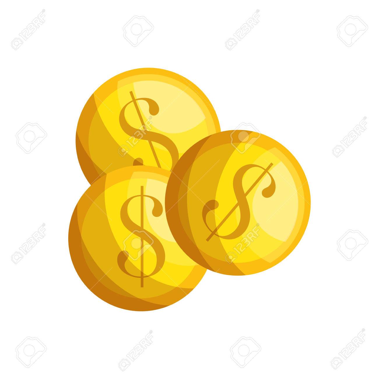 コイン宝分離アイコン ベクトル イラスト デザインのイラスト素材・ベクター Image 75621872