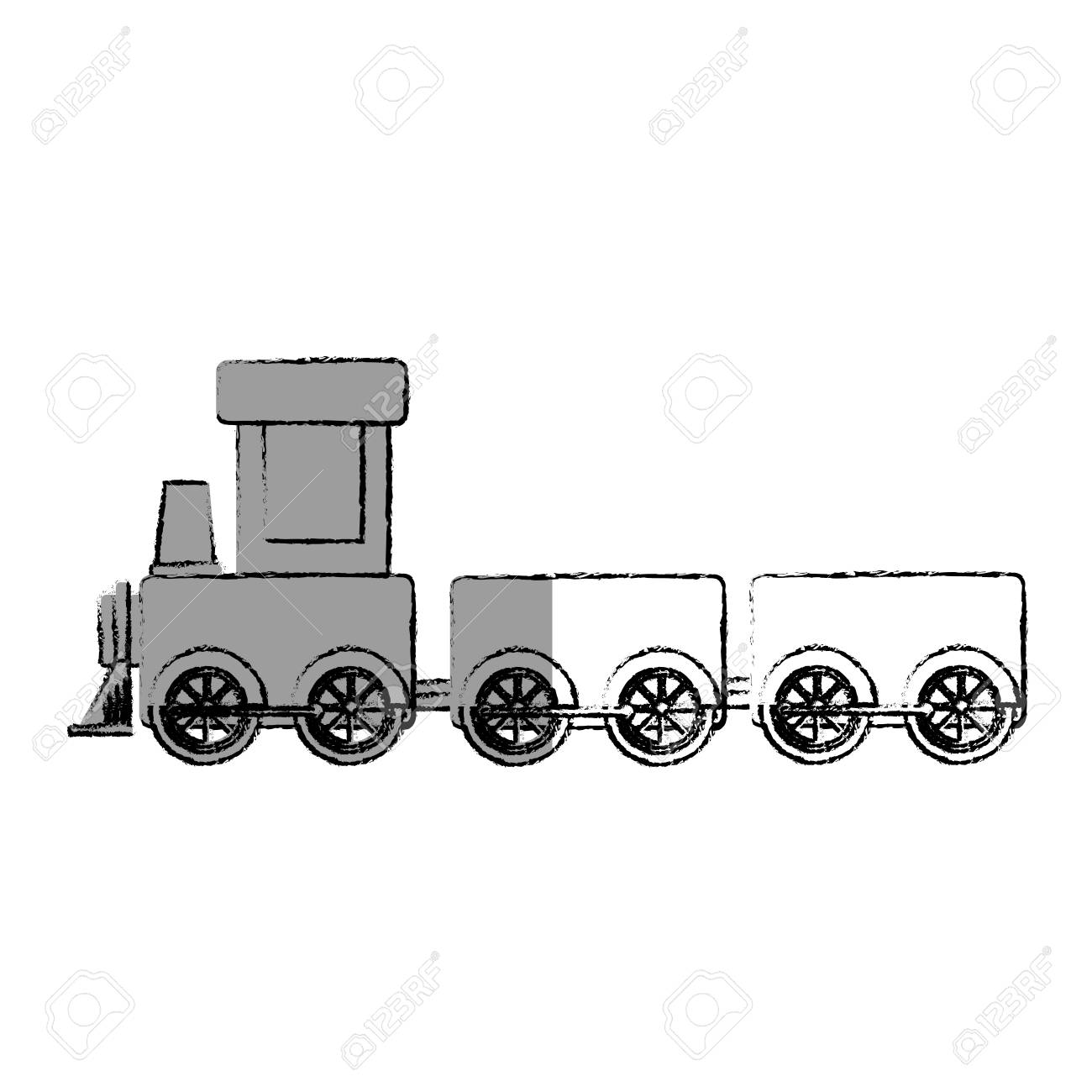 かわいい鉄道グッズ アイコン ベクトル イラスト デザインのイラスト素材 ベクタ Image