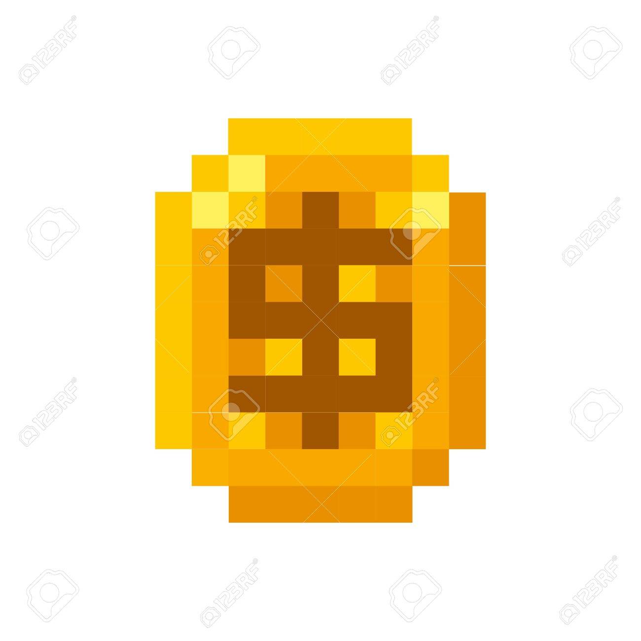 ビデオ ゲーム コイン ドット絵アイコン ベクトル イラスト デザイン の写真素材 画像素材 Image