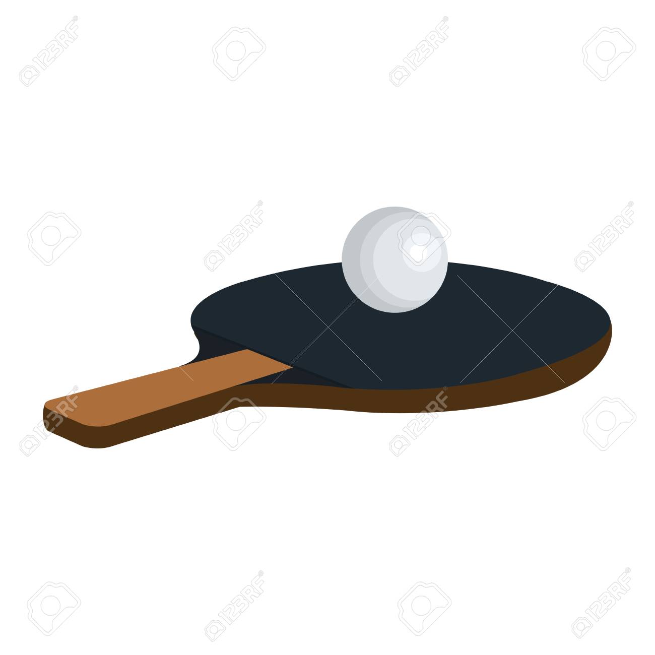 Ping ピンポン ラケットとボールのベクトル イラスト デザイン のイラスト素材 ベクタ Image