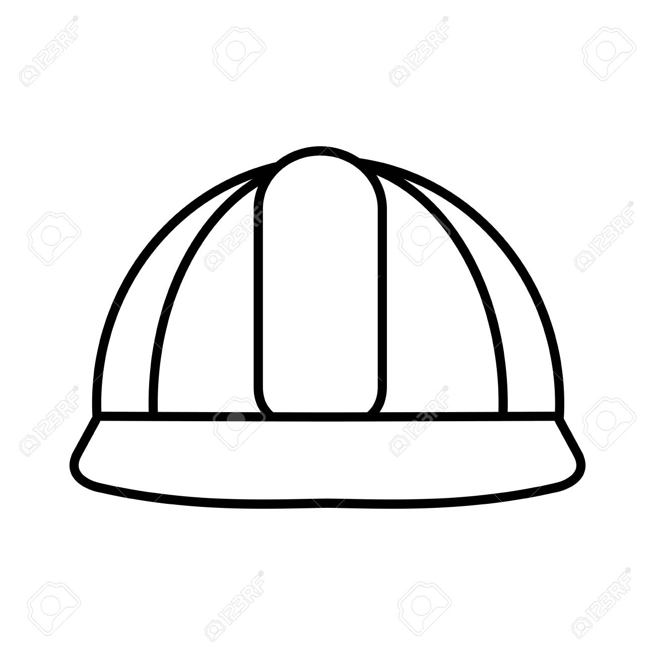 工事ヘルメット アイコン ベクトル イラスト デザインを分離しました のイラスト素材 ベクタ Image