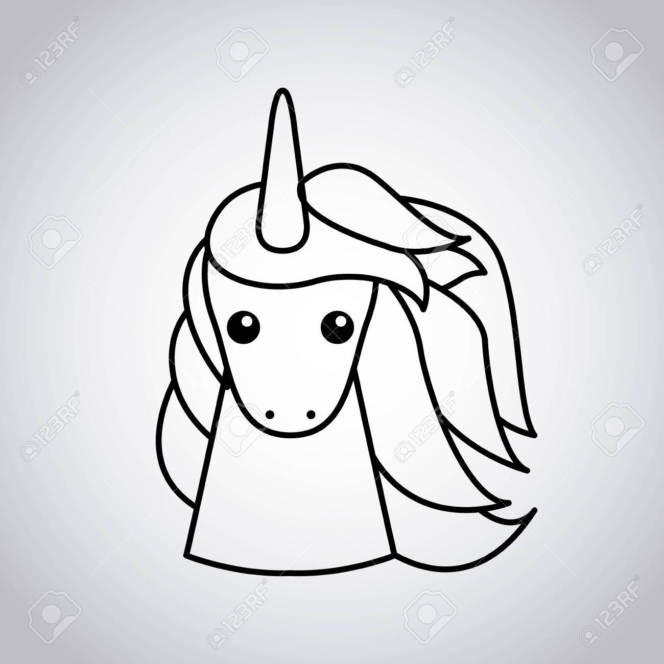 Drawing Cute Unicorn Icon Vector Illustration Design Stock Drawing Cute Unicorn Icon Vector Illustration Design Stock