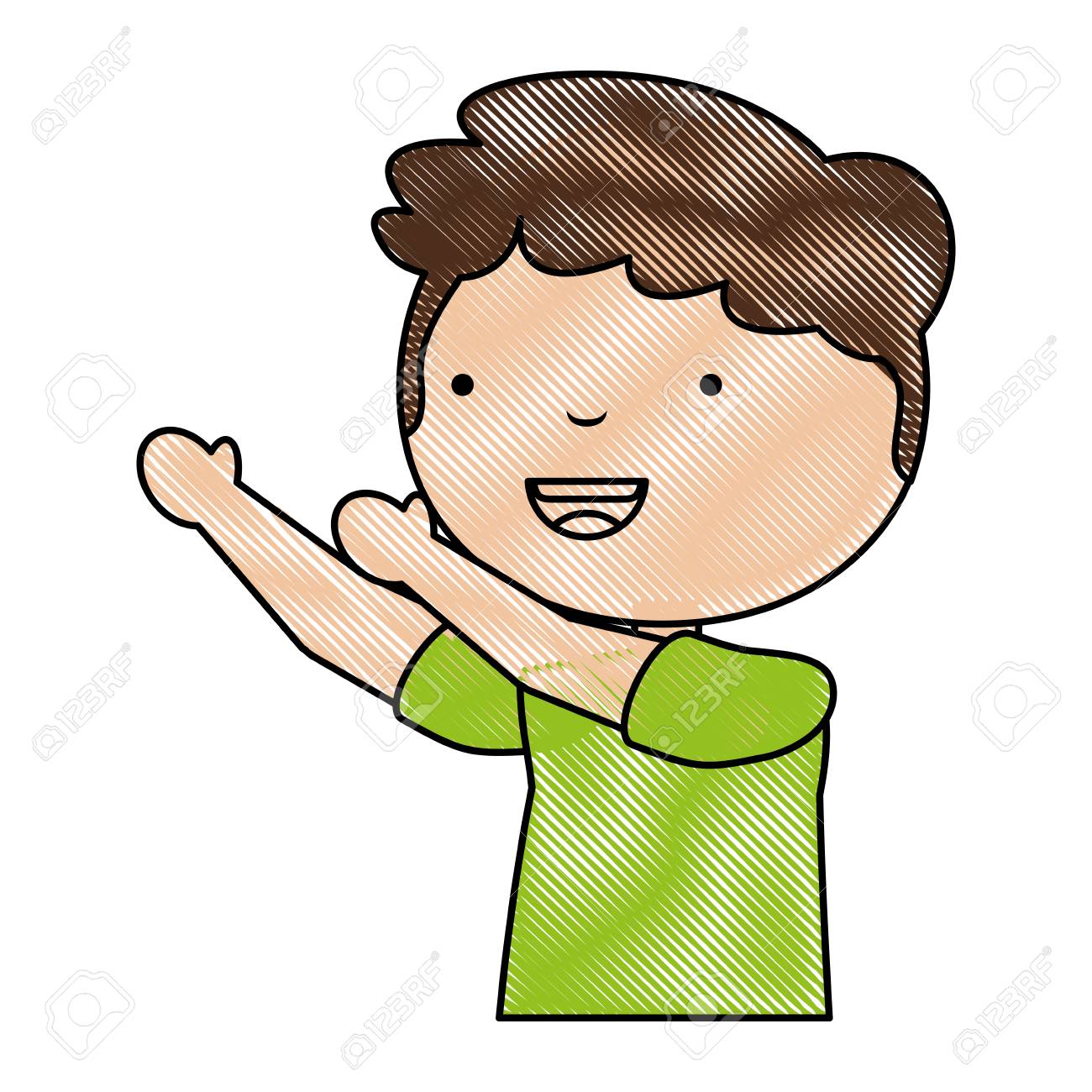 かわいい小さな男の子の文字ベクトル イラスト デザイン ロイヤリティ