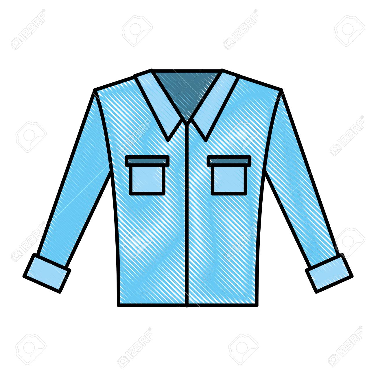 メンズ長袖シャツ ベクトル イラスト グラフィック デザイン のイラスト素材 ベクタ Image