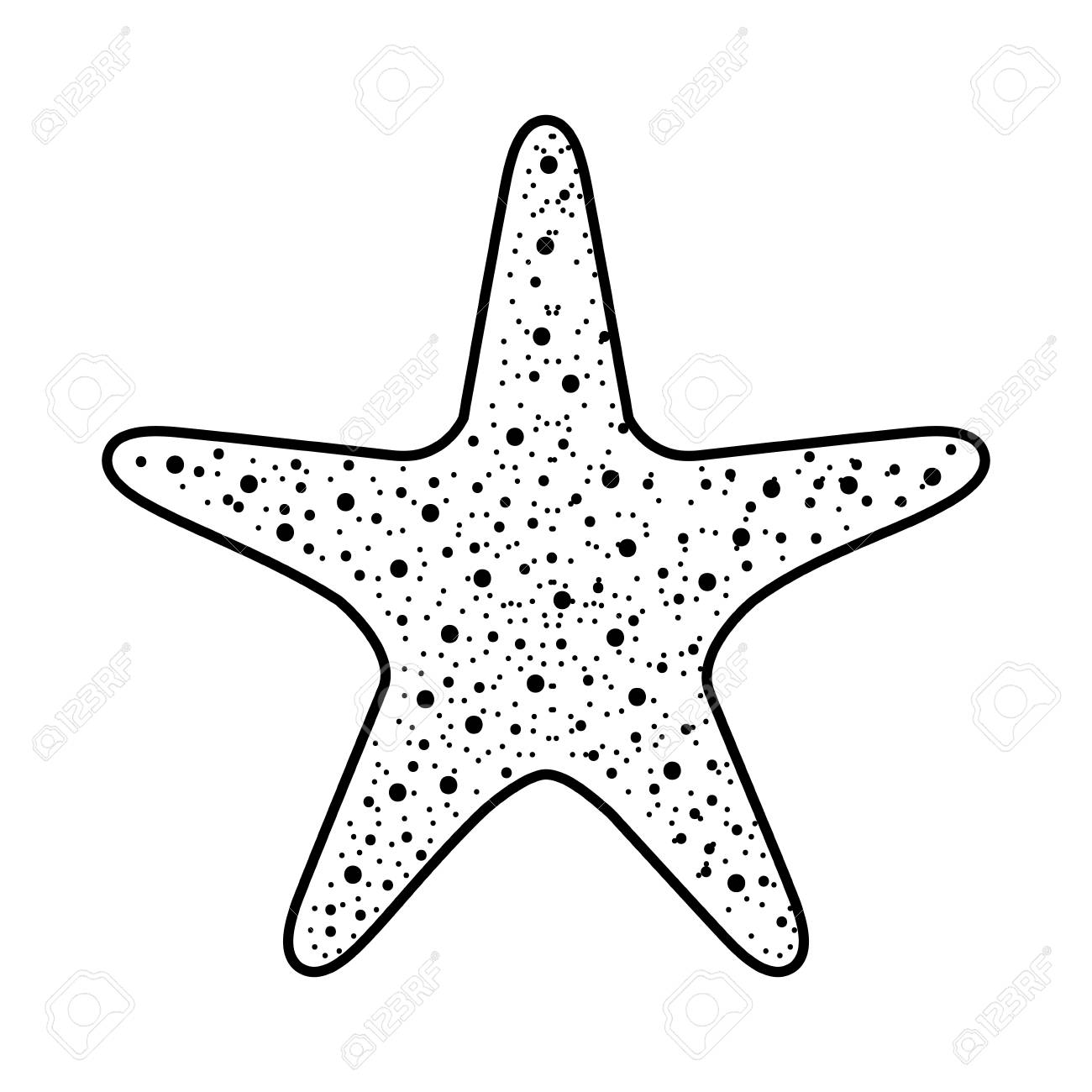 ヒトデ熱帯分離アイコン ベクトル イラスト デザインのイラスト素材 ベクタ Image 78517574