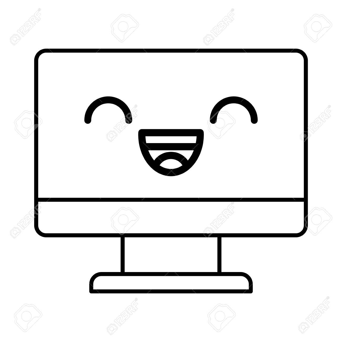 可愛いテレビ漫画ベクトル イラスト グラフィック デザインのイラスト素材 ベクタ Image