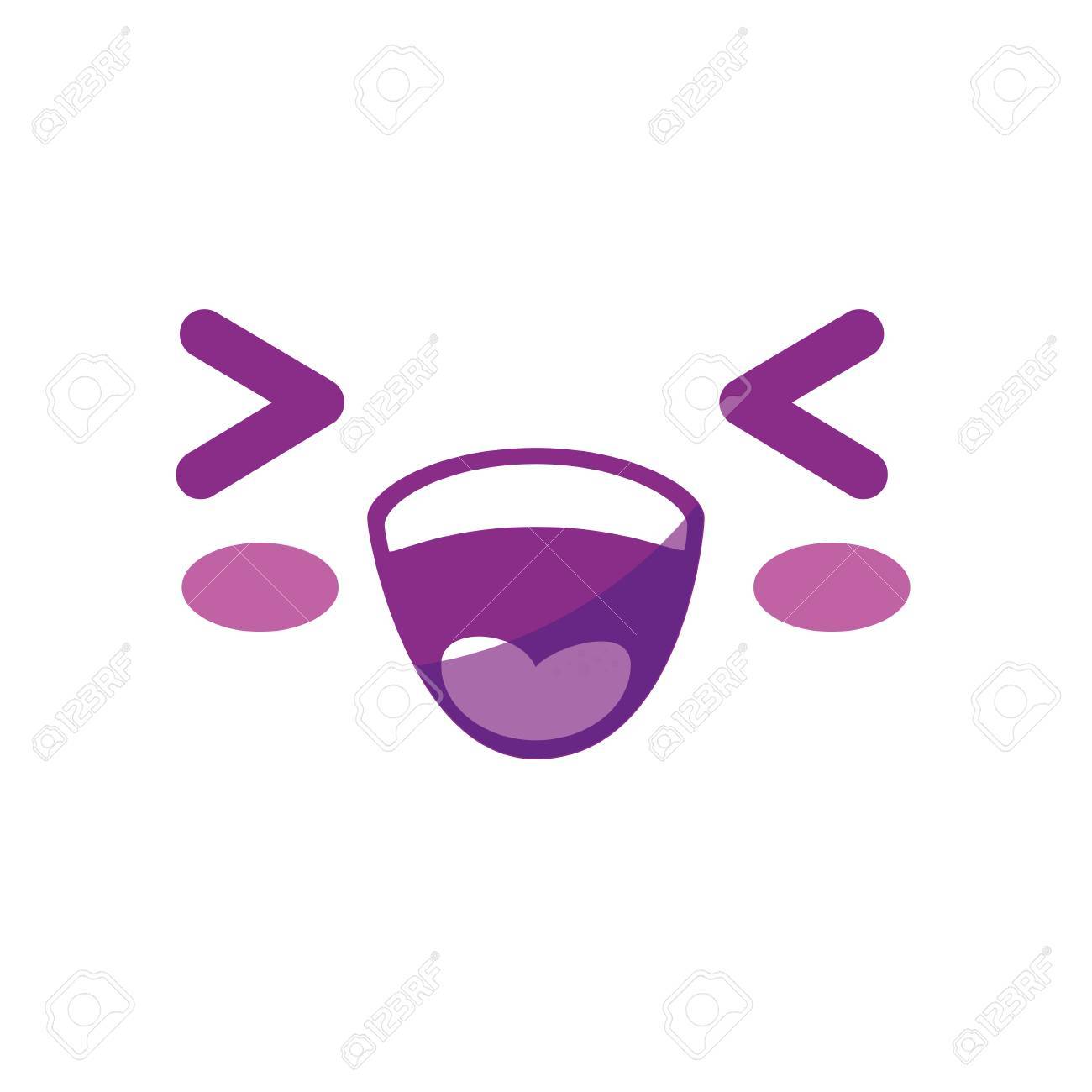 かわいい漫画の顔アイコン ベクトル イラスト グラフィック デザインのイラスト素材 ベクタ Image