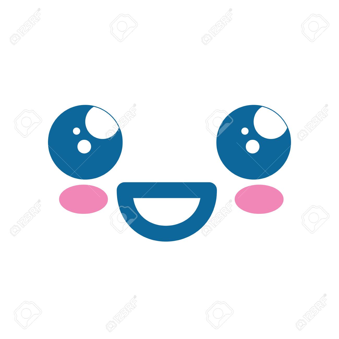 かわいい漫画の顔アイコン ベクトル イラスト グラフィック デザイン のイラスト素材 ベクタ Image