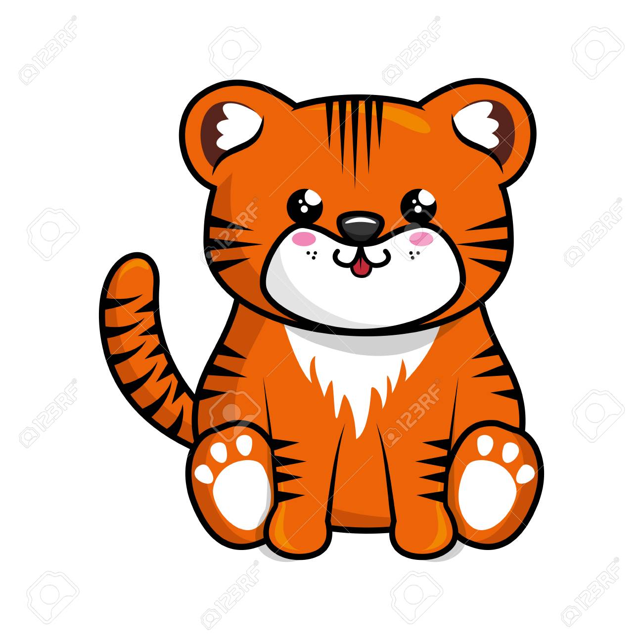 Icono Animal Del Tigre De Kawaii Sobre El Fondo Blanco. Diseño Colorido. Ilustración Vectorial Ilustraciones Svg, Vectoriales, Clip Art Vectorizado Libre De Derechos. Image 79452336. Icono Animal Del Tigre De Kawaii Sobre El Fondo Blanco. Diseño Colorido. Ilustración Vectorial Ilustraciones Svg, Vectoriales, Clip Art Vectorizado Libre De Derechos. Image 79452336.