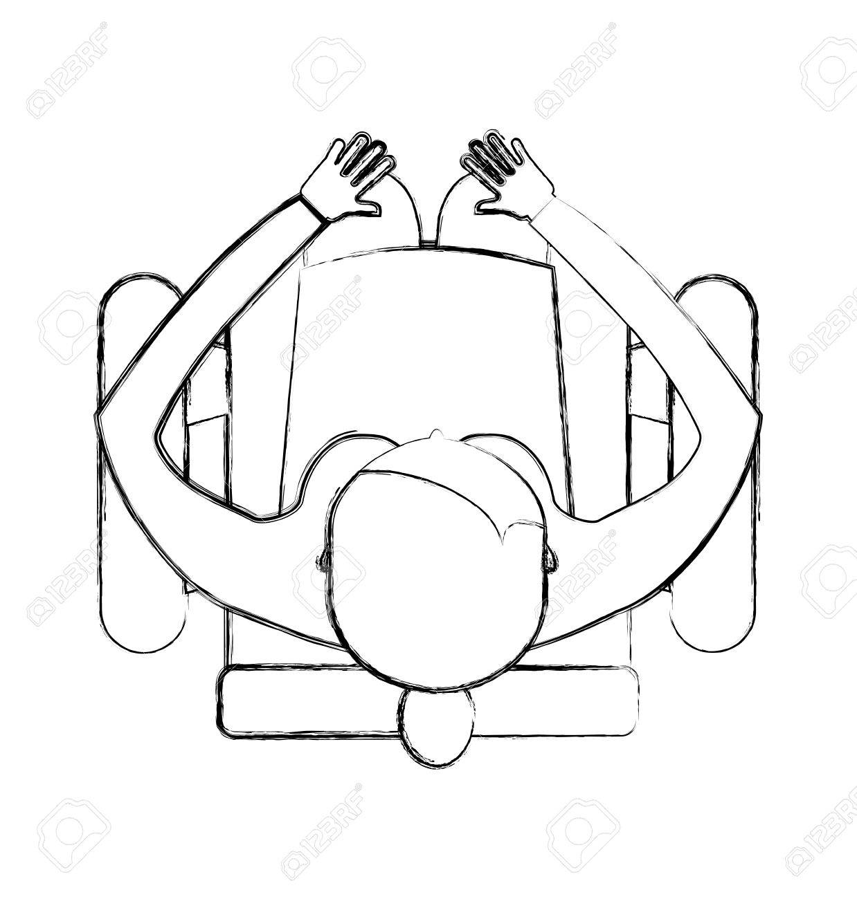 スケッチを描く漫画ベクトル グラフィック デザインを座って上から見る女性 のイラスト素材 ベクタ Image スケッチを描く漫画ベクトル グラフィック デザインを座って上から見る女性 のイラスト素材 ベクタ Image