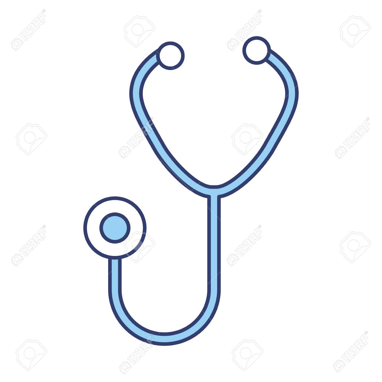 Blue Stethoscope Cartoon Vector Graphic Design Illustration Royalty Free Cliparts Vectors And Stock Illustration Image 79414072