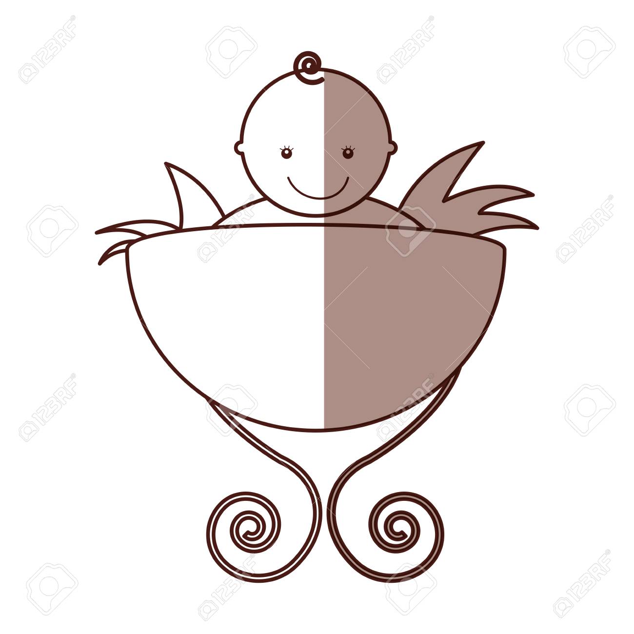 イエスの赤ちゃんわらクレードル飼い葉桶ベクトル イラスト デザインのイラスト素材 ベクタ Image