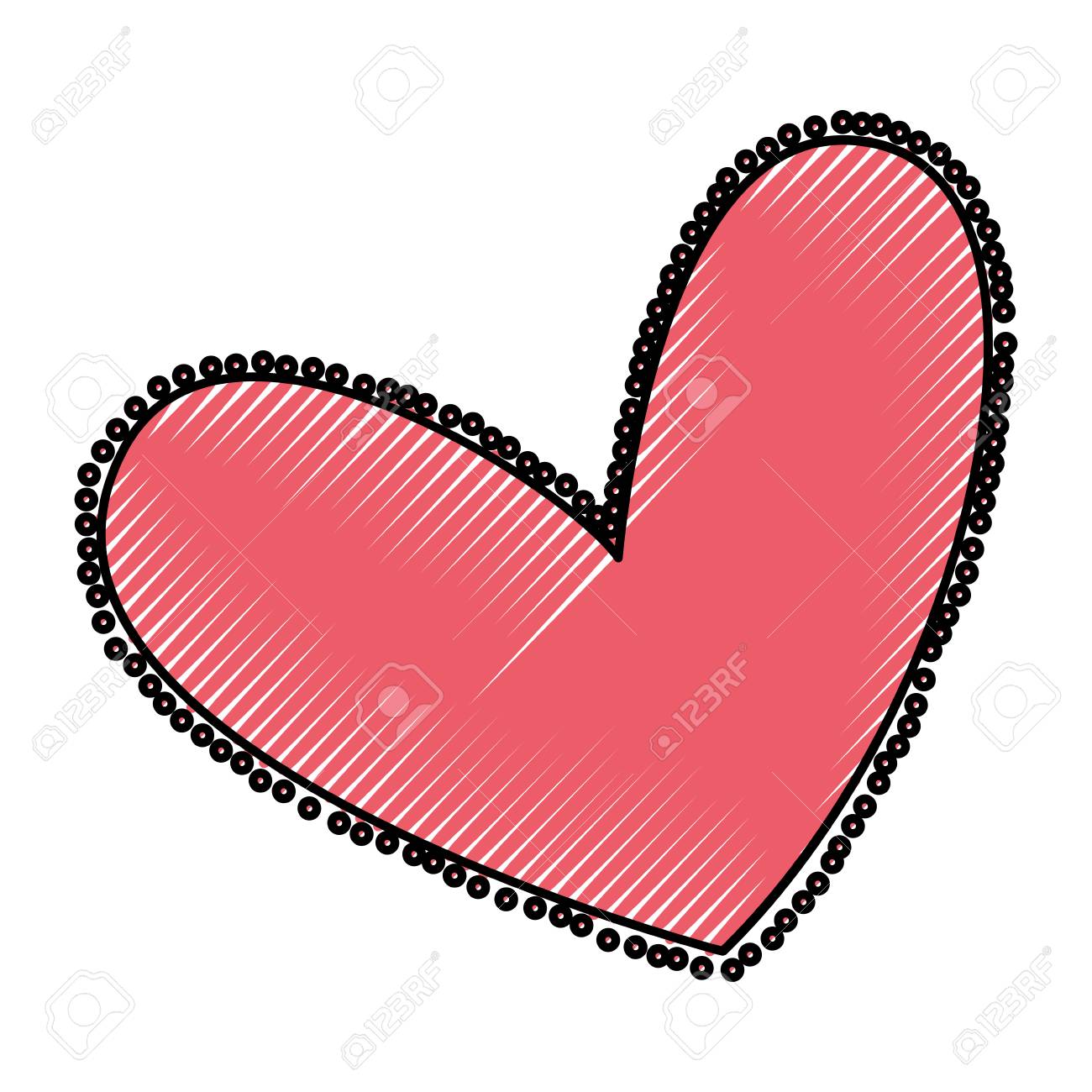 アイコン ベクトル イラスト デザインを描く美しい心 のイラスト素材 ベクタ Image