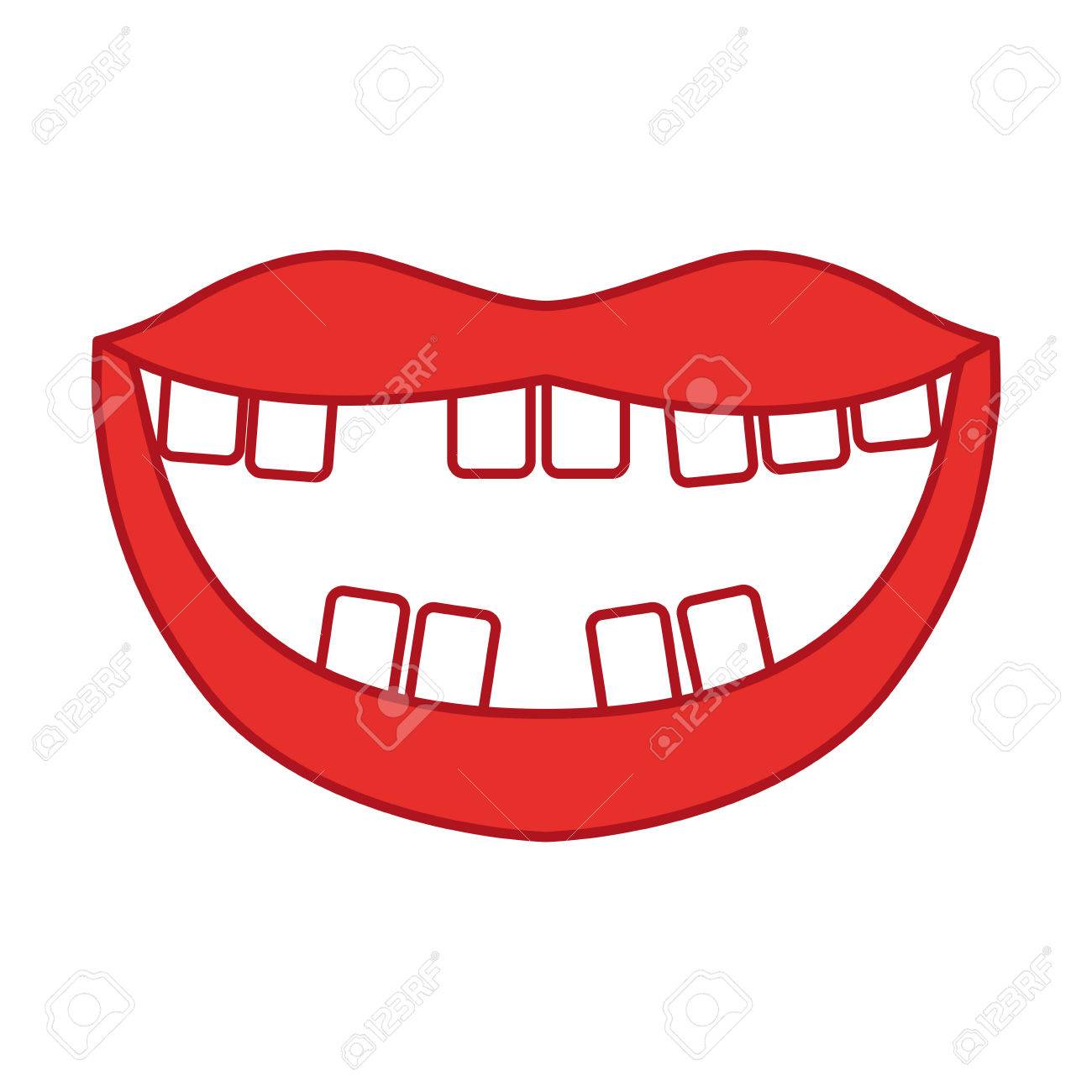 口の中で悪い歯ベクトル イラスト デザイン のイラスト素材 ベクタ Image