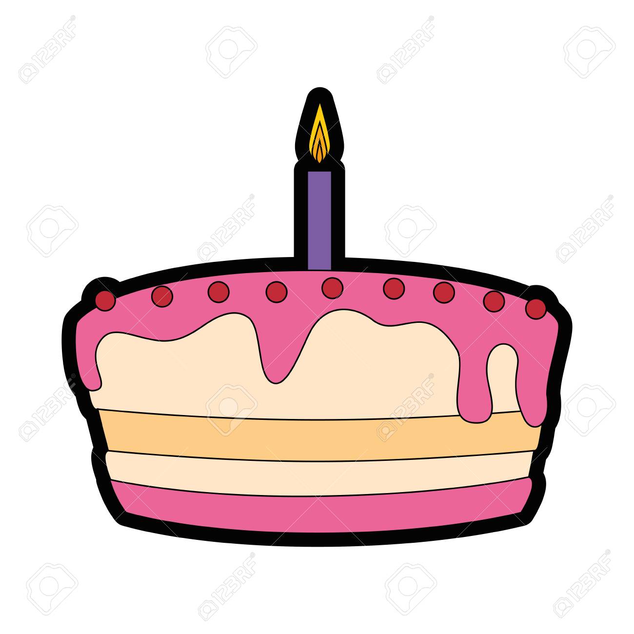 Gateau Cake Sweet Vector Illustration Graphic Design Icon Royalty Free Cliparts Vectors And Stock Illustration Image