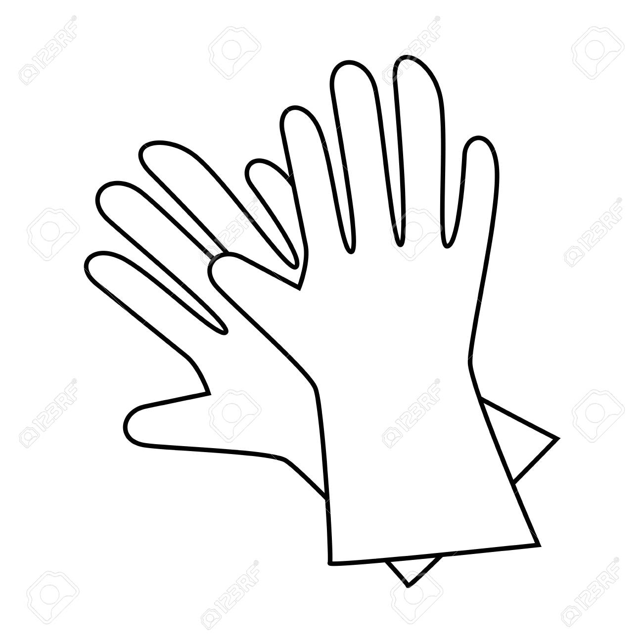 gardening gloves icon over white background vector illustration
