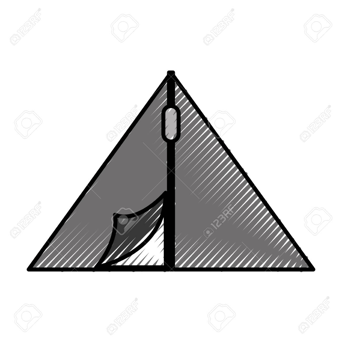 落書きかわいい黒キャンプ テント漫画 Vectoer グラフィック デザインのイラスト素材 ベクタ Image 落書きかわいい黒キャンプ テント漫画 Vectoer グラフィック デザインのイラスト素材 ベクタ Image