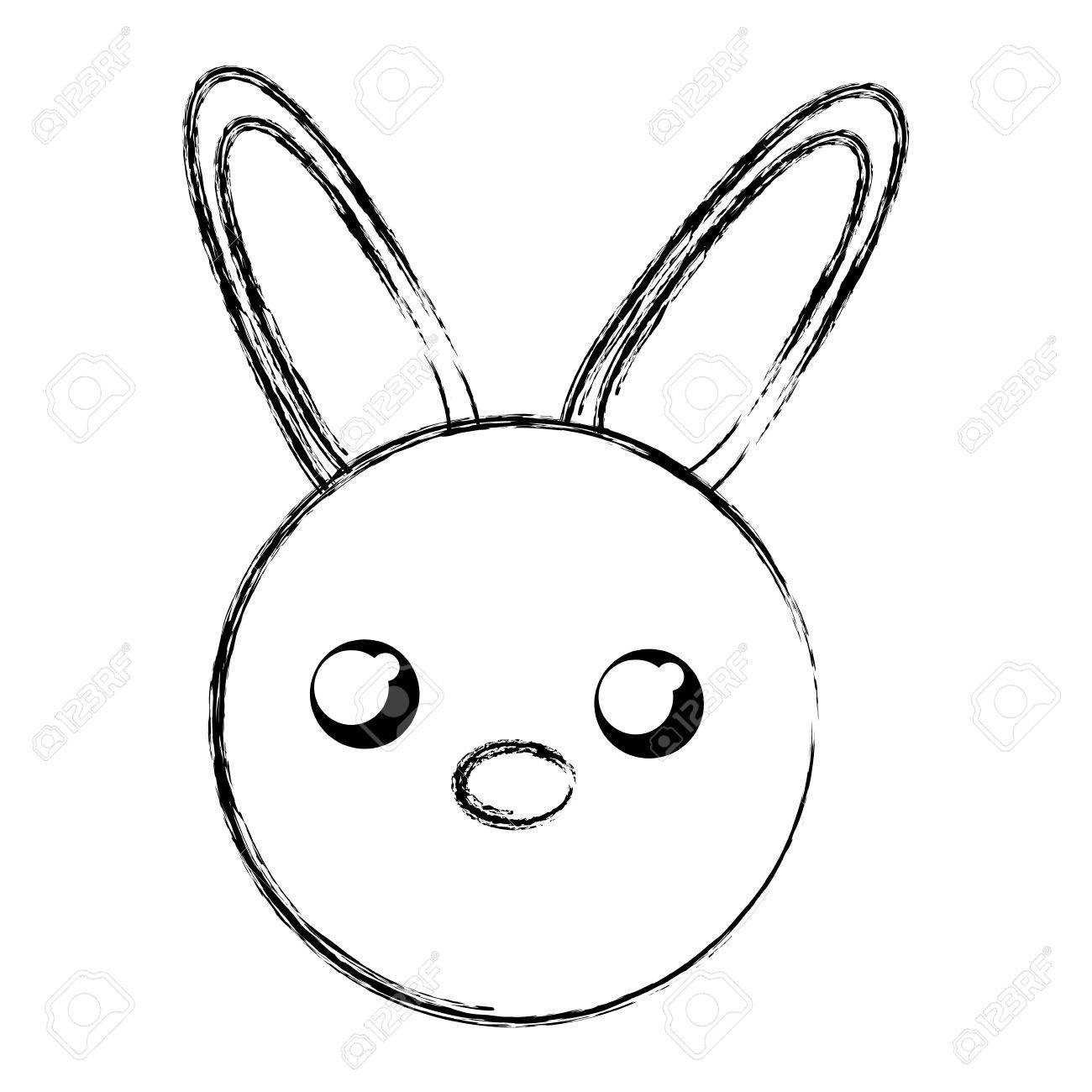 cartoon rabbit outline