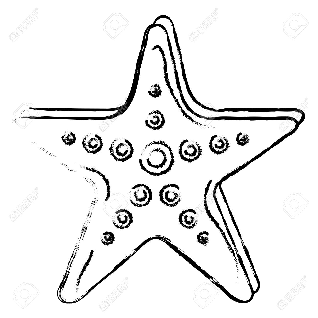 ヒトデ熱帯の夏のアイコン ベクトル イラスト デザインのイラスト素材 ベクタ Image 80258241