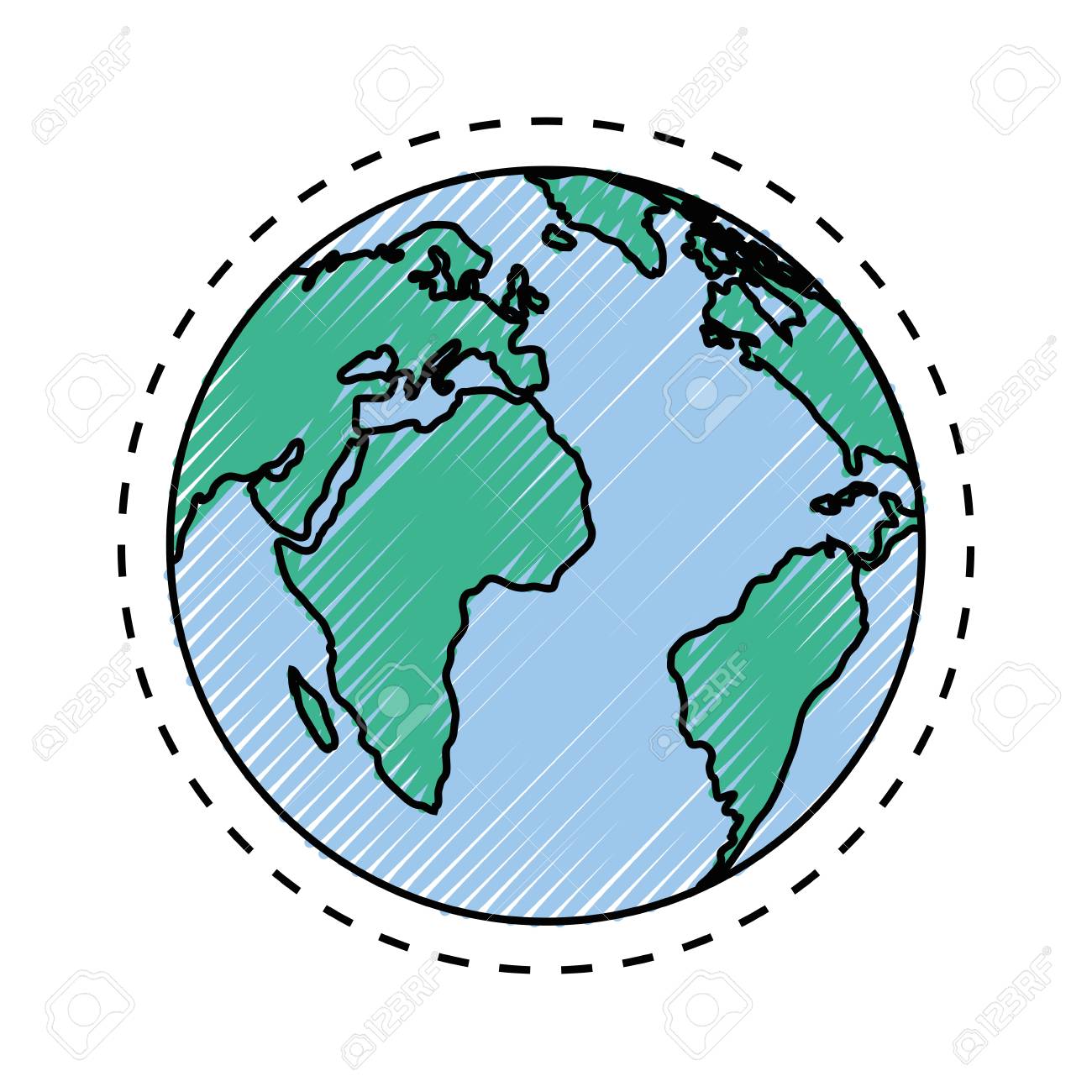 球のグローバル シンボル アイコン ベクトル イラスト グラフィック デザイン のイラスト素材 ベクタ Image