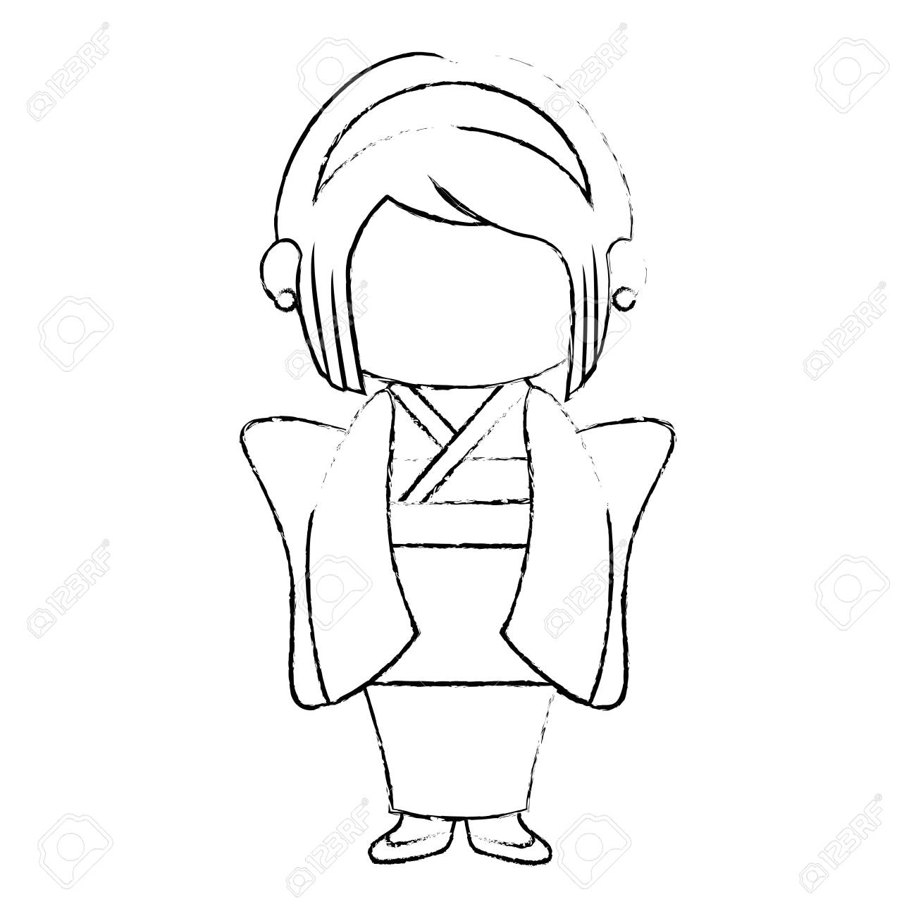 着物と日本人の女の子は 白い背景ベクトル図でアイコンを着せ替え のイラスト素材 ベクタ Image 着物と日本人の女の子は 白い背景ベクトル図でアイコンを着せ替え のイラスト素材 ベクタ Image