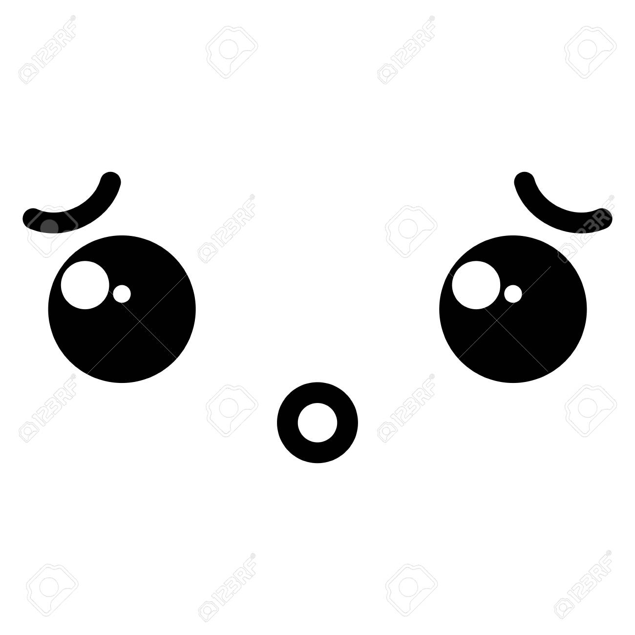 顔カワイイ文字アイコン ベクトル イラスト デザインを混乱のイラスト素材 ベクタ Image