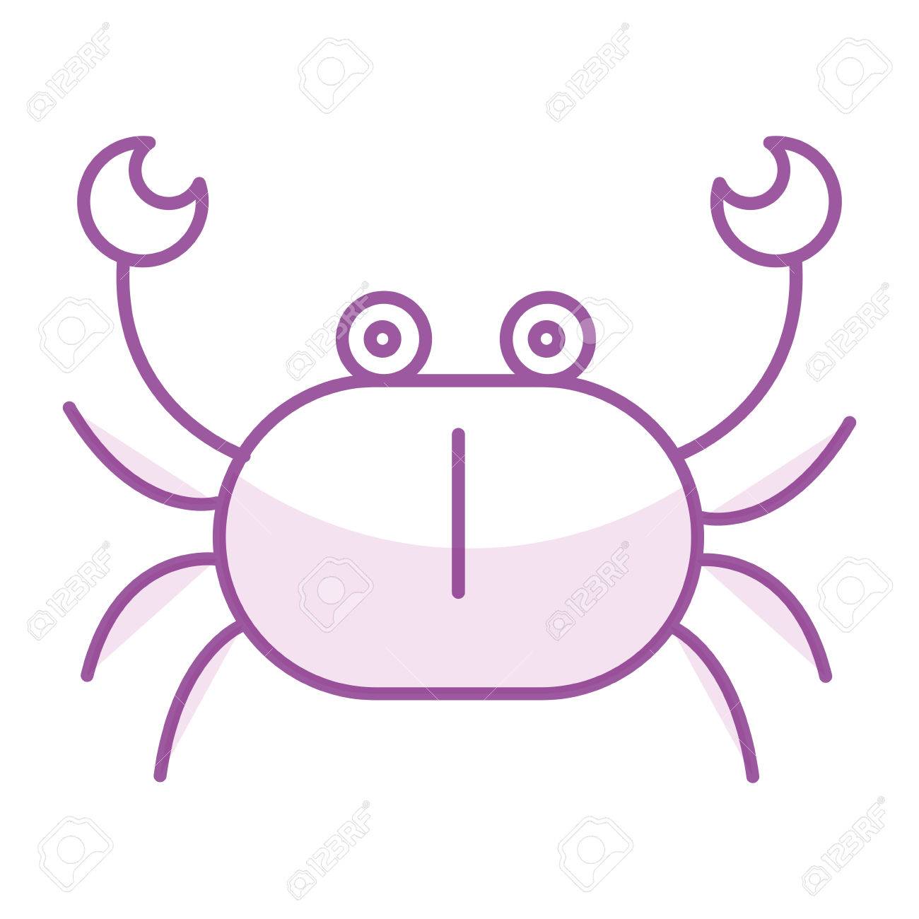 かわいいカニのアイコン ベクトル イラスト デザインを分離しました のイラスト素材 ベクタ Image
