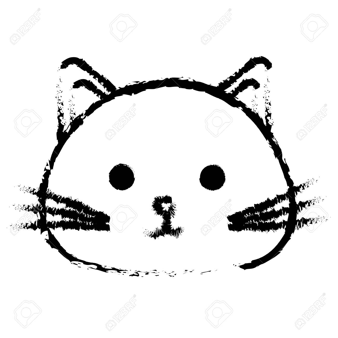 Cute cat icon, outline style Stock Vector Image & Art - Alamy