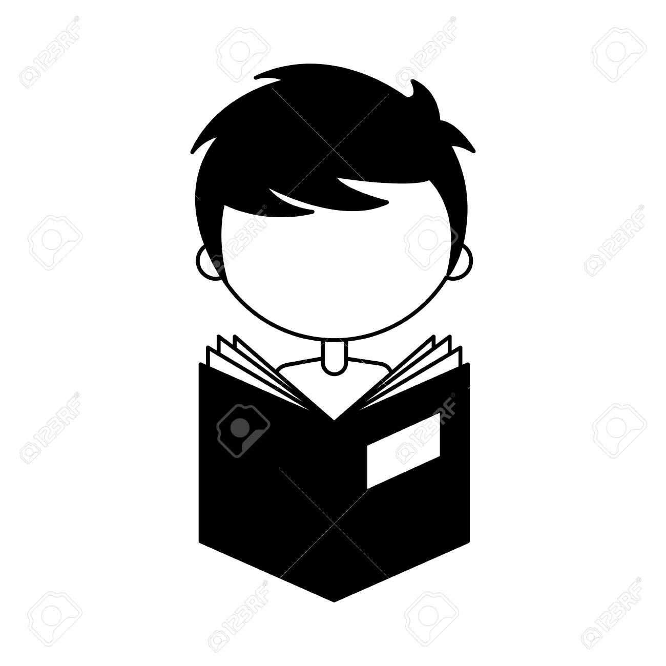 本文字アイコン ベクトル イラスト デザインのかわいい男の子のイラスト素材 ベクタ Image