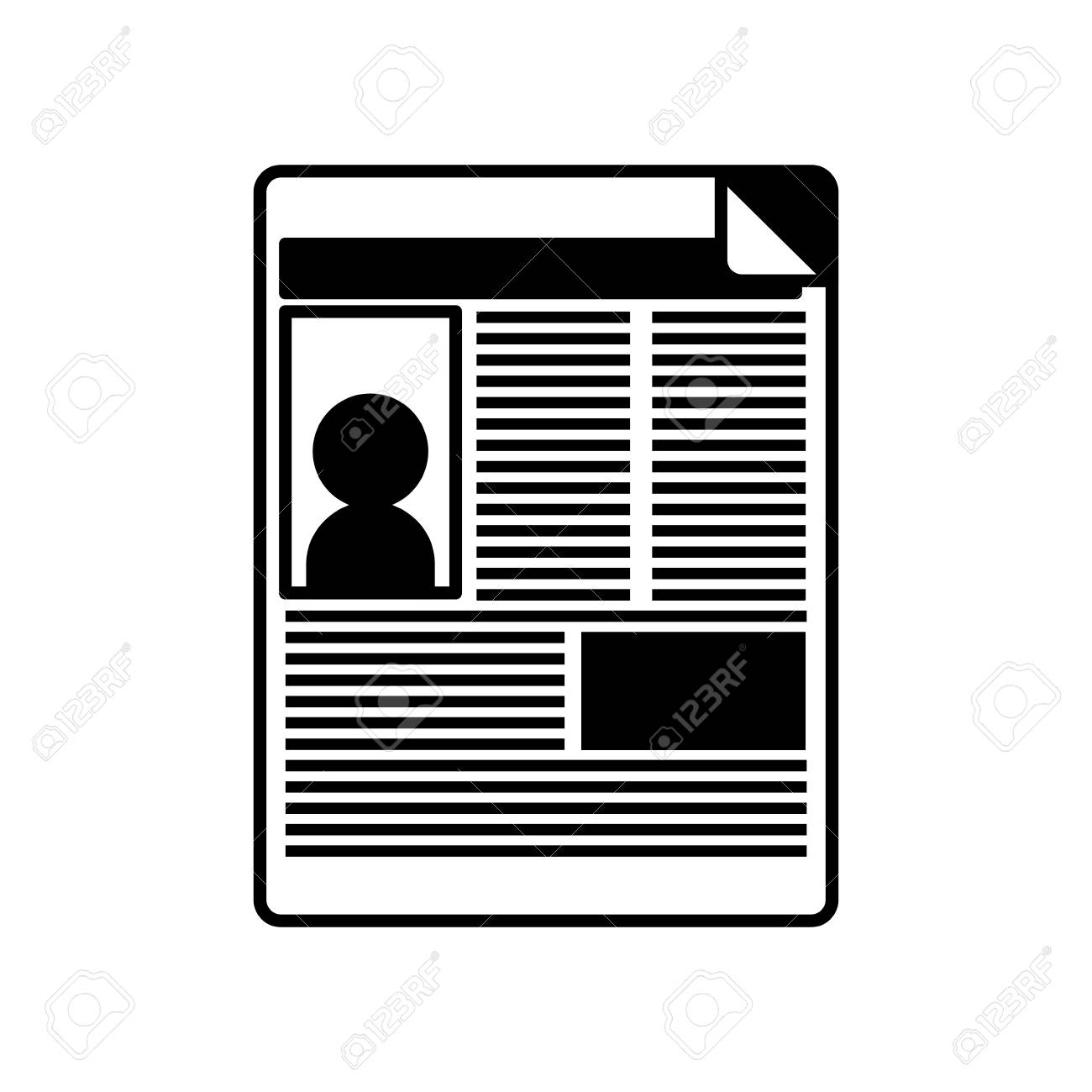 ニュース ペーパー ニュース アイコン ベクトル イラスト デザイン グラフィック のイラスト素材 ベクタ Image